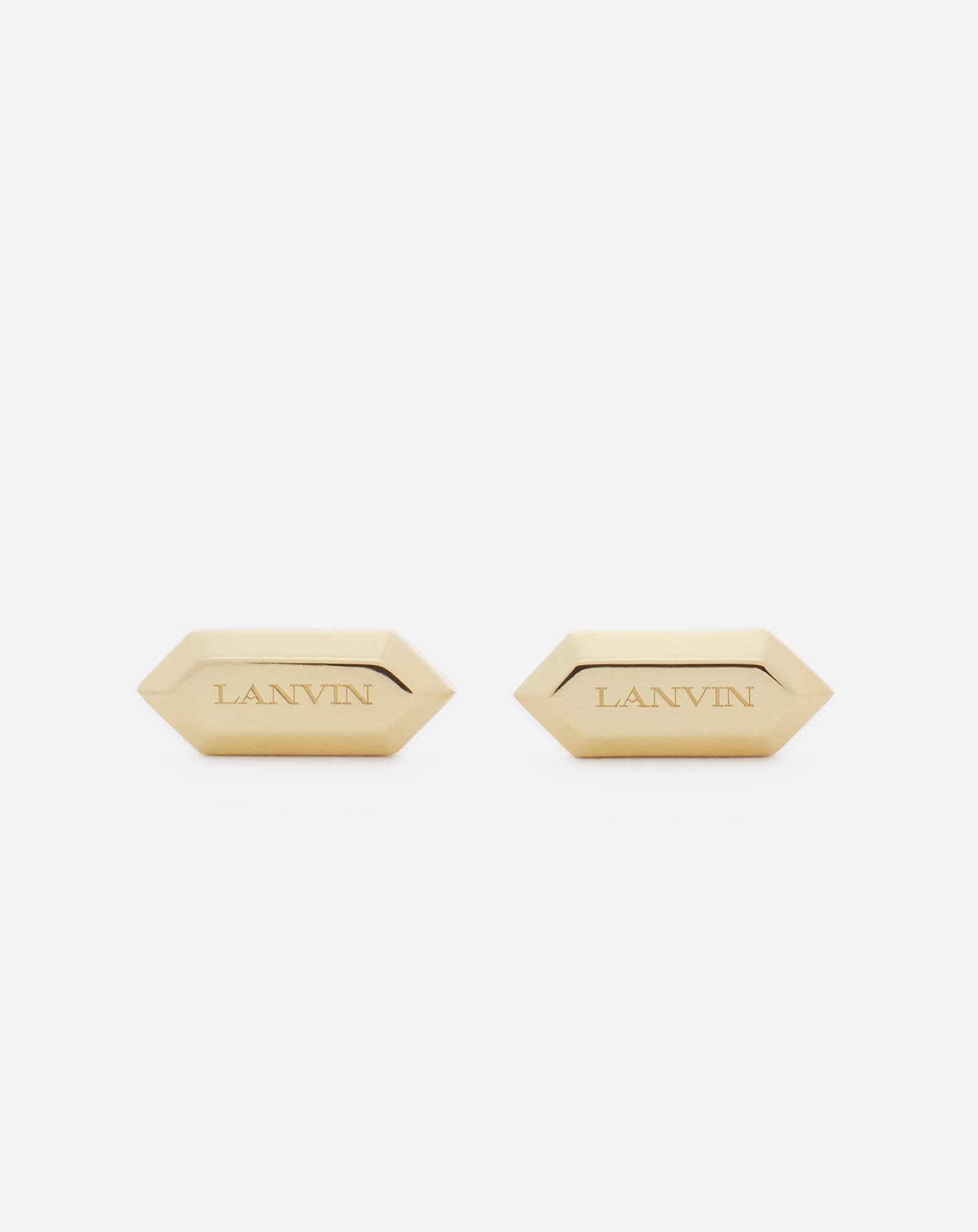 SILVER LANVIN LABEL CUFFLINKS