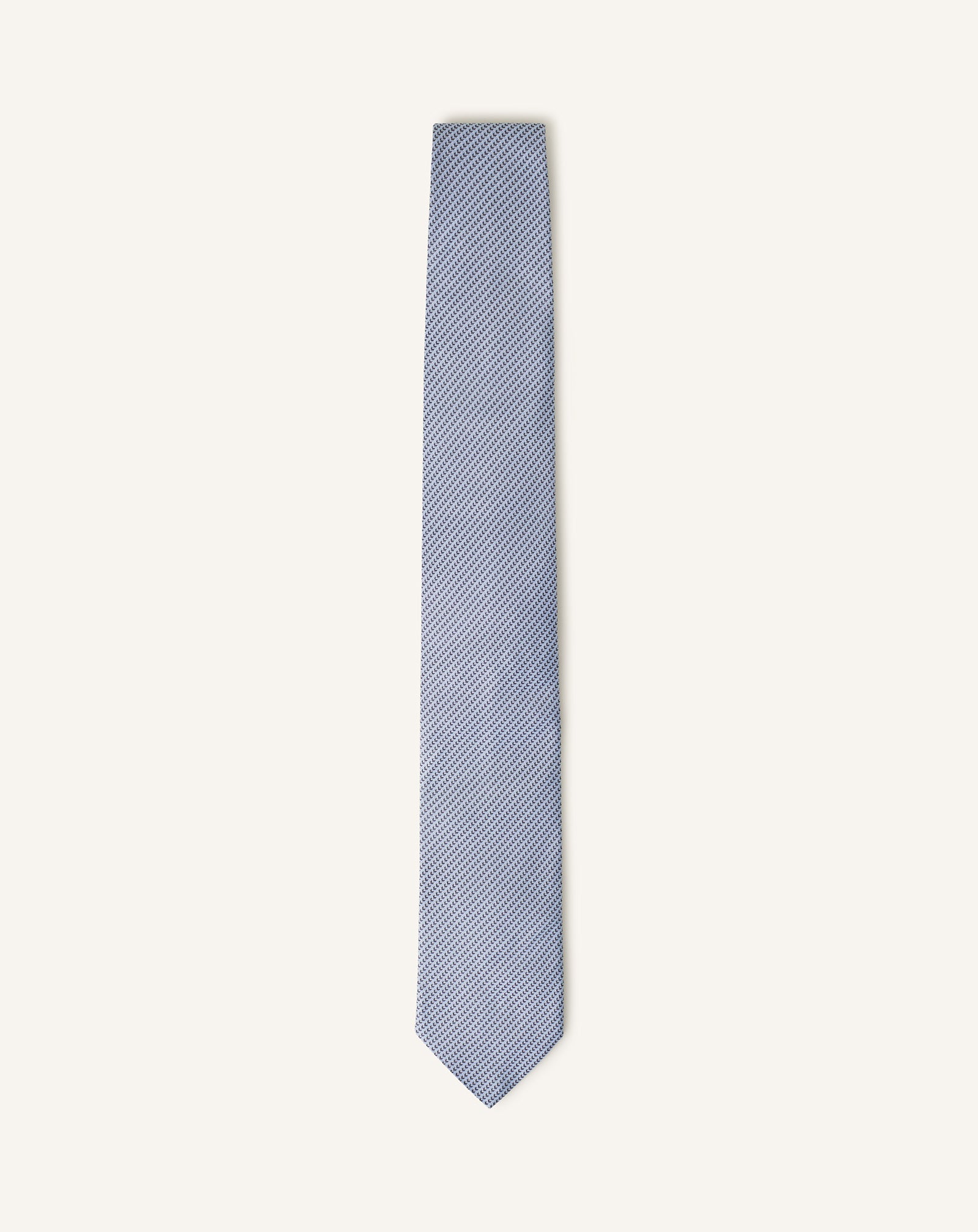BLUE MINI CHEVRON SILK TIE
