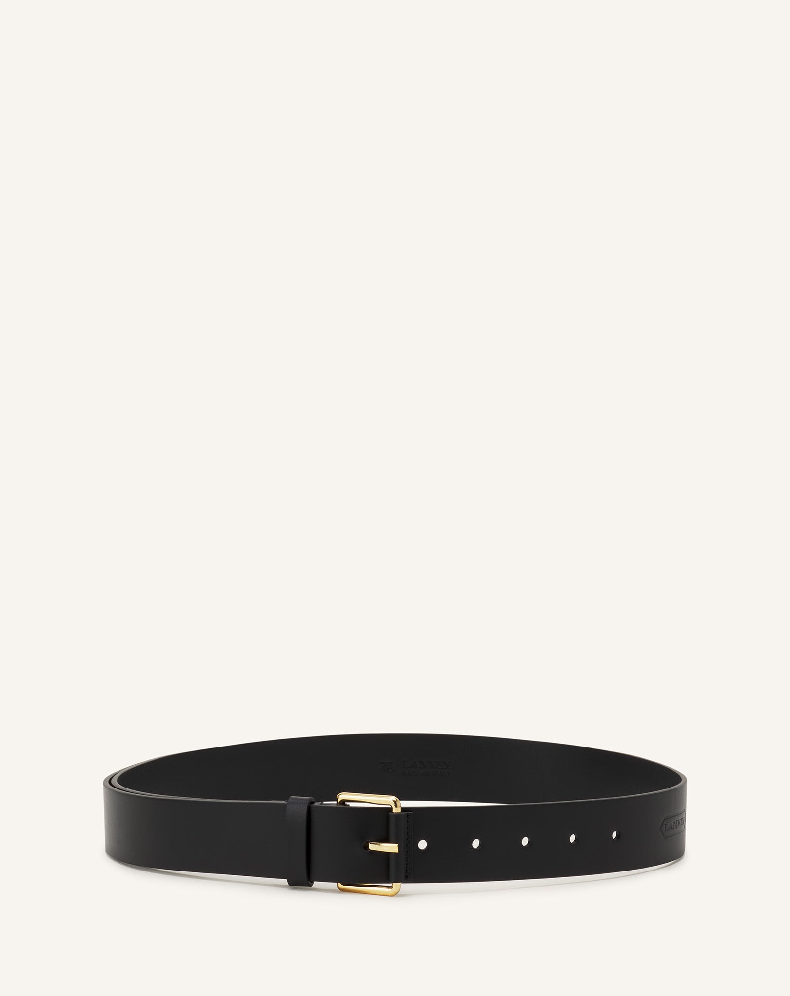 BLACK COMPAGNON LEATHER BELT