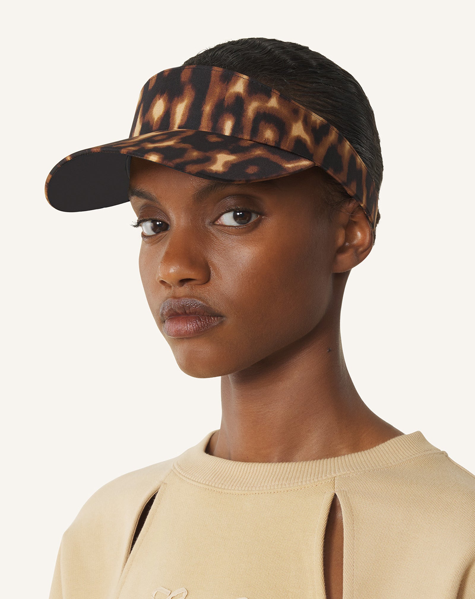 LANVIN LEOPARD PRINT VISOR