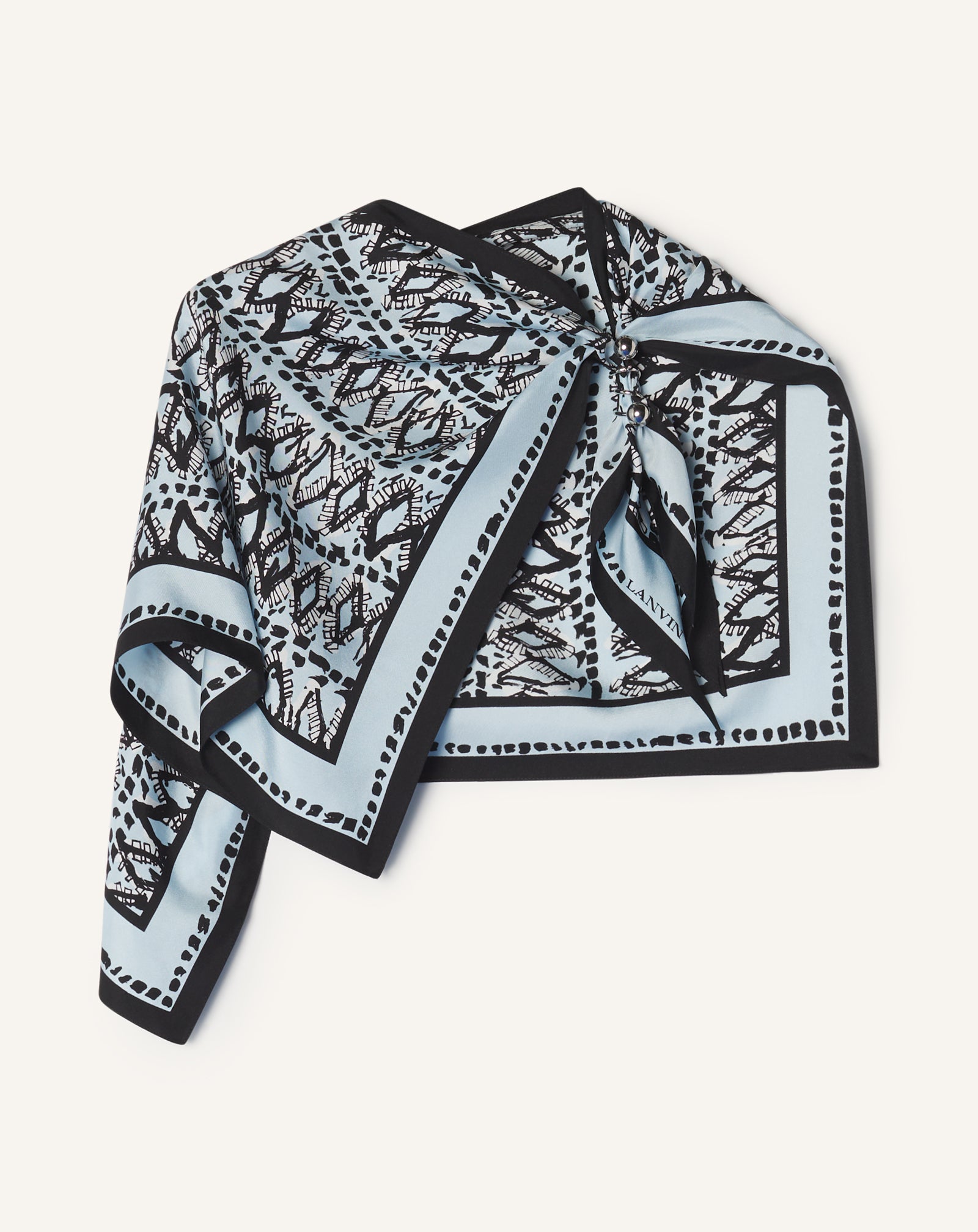 PAINTED DIAMOND MOTIF TOP WITH JEWELRY FASTENER