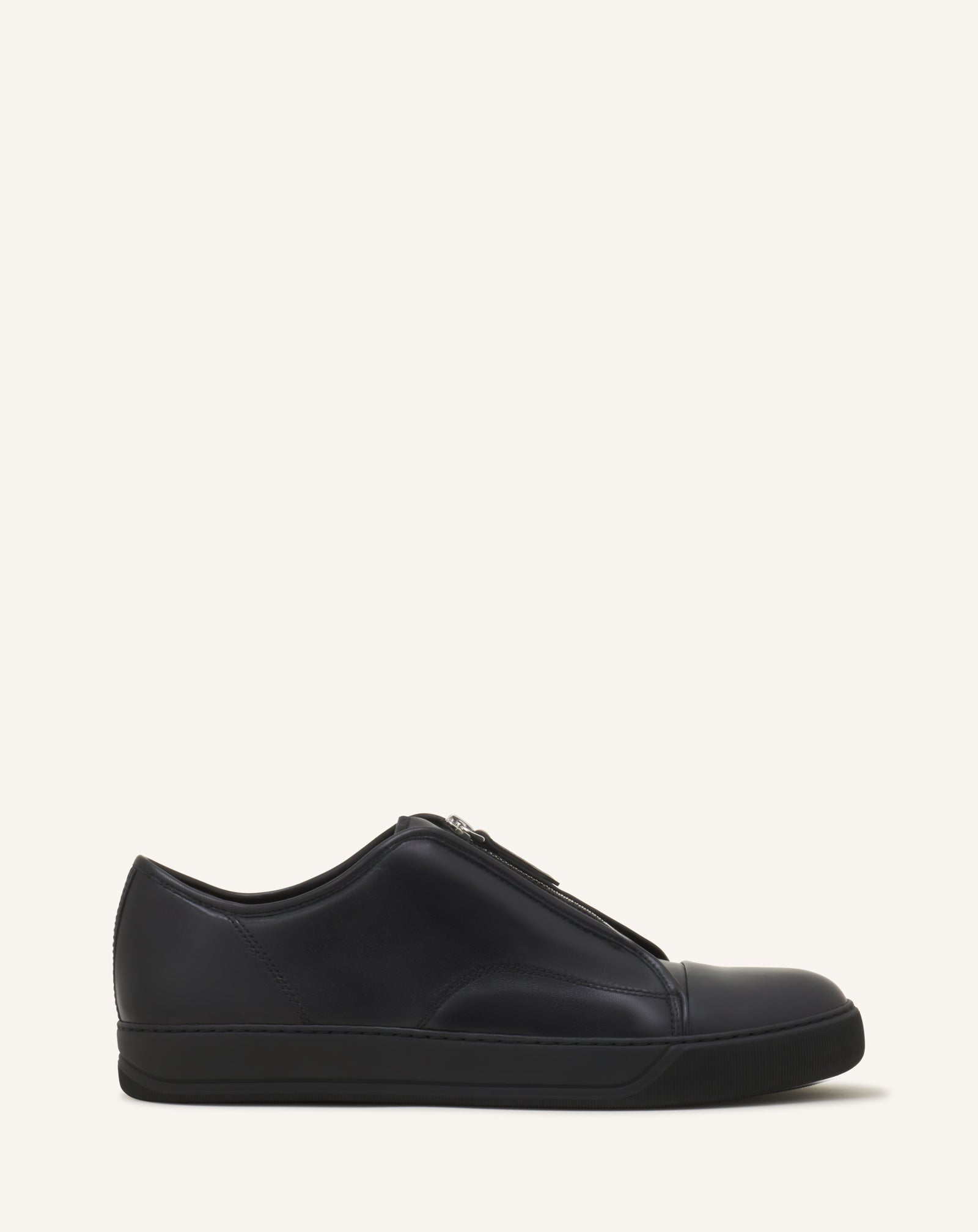 Black Dbb1 Zip Sneakers In Leather | Lanvin