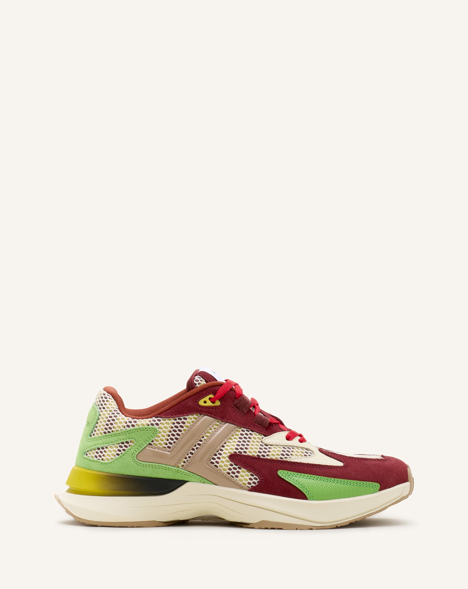 Red Jla Sneakers In Mesh And Metallic Leather | Lanvin