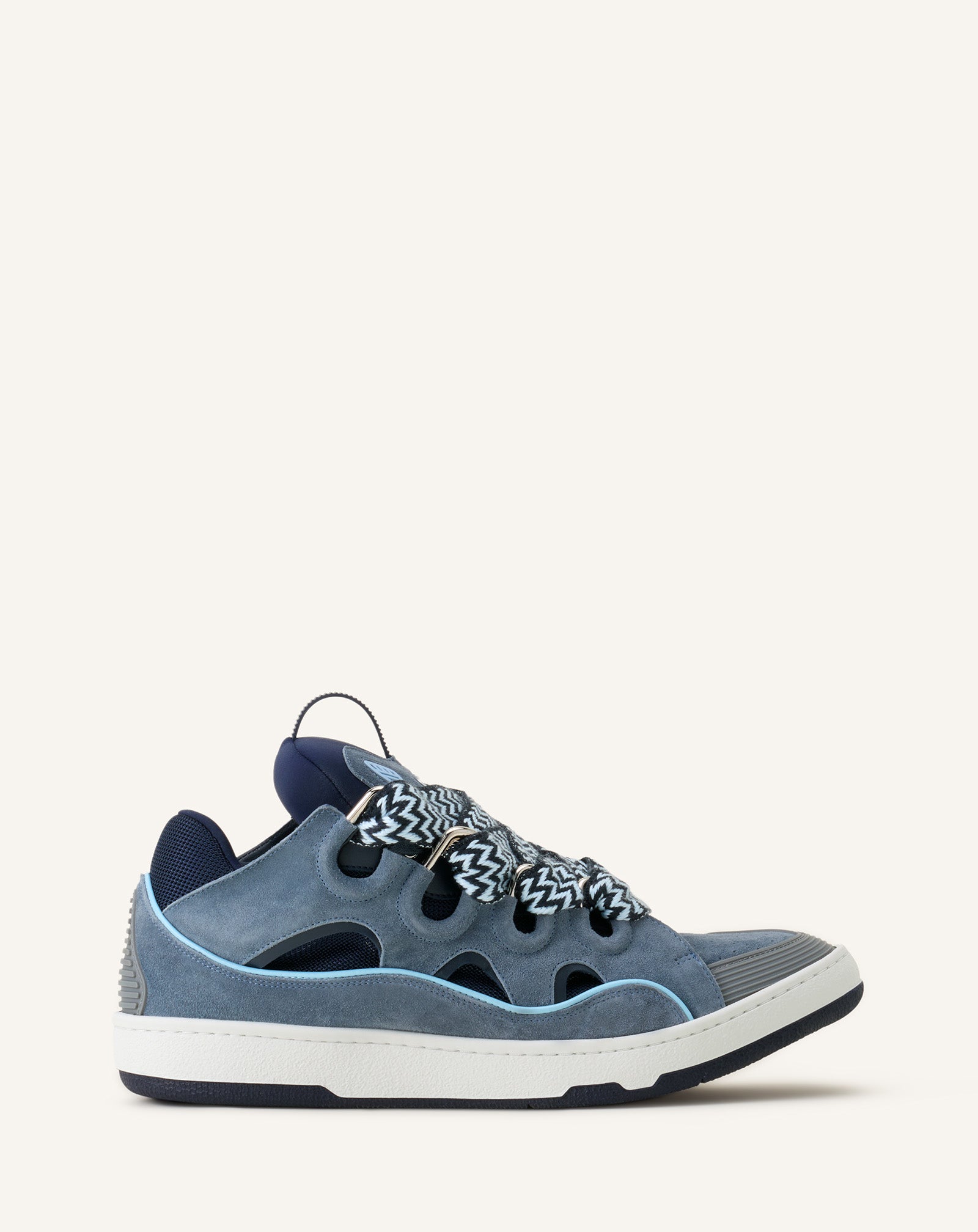 Grey Curb Leather Sneakers | Lanvin