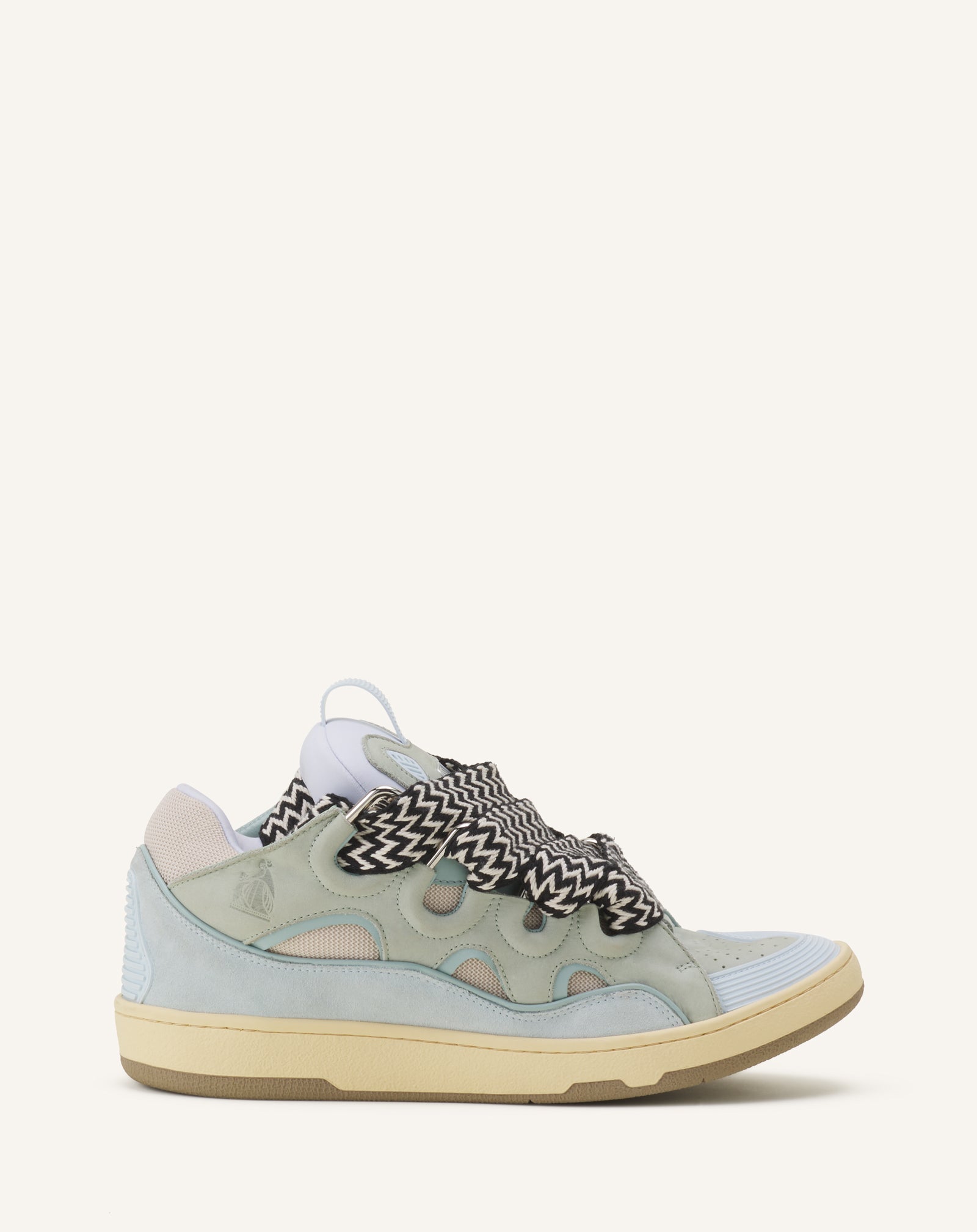 Blue Leather Curb Sneakers | Lanvin