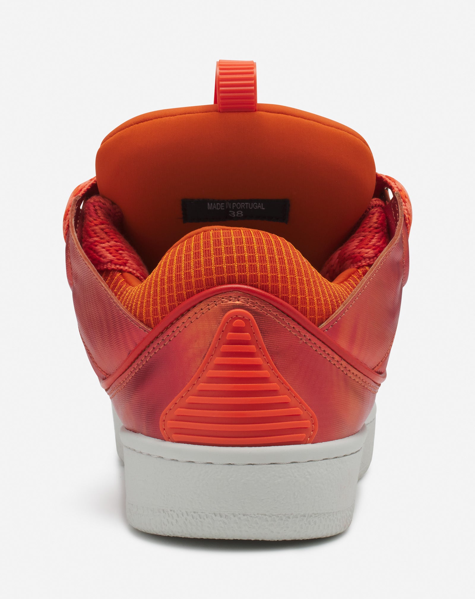 CURB HOLOGRAM-EFFECT LEATHER SNEAKERS