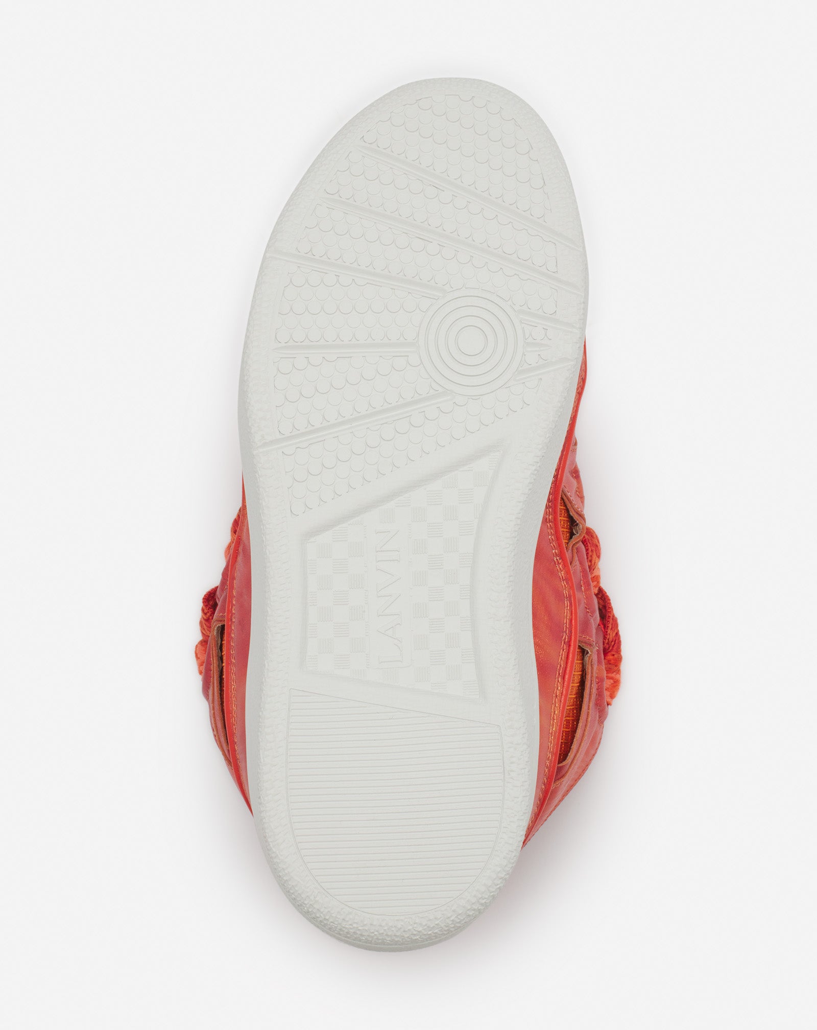 CURB HOLOGRAM-EFFECT LEATHER SNEAKERS