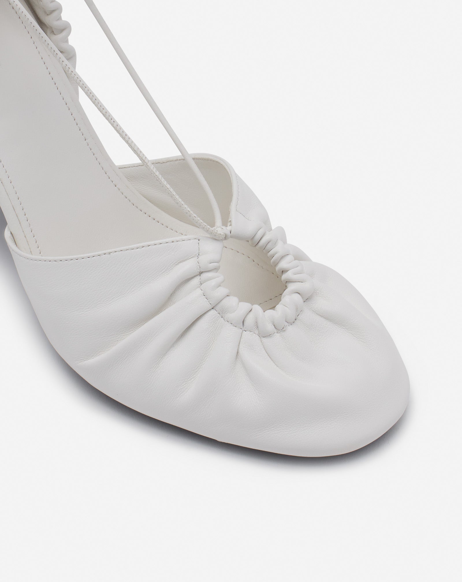 MESURE LACE-UP LEATHER PUMPS