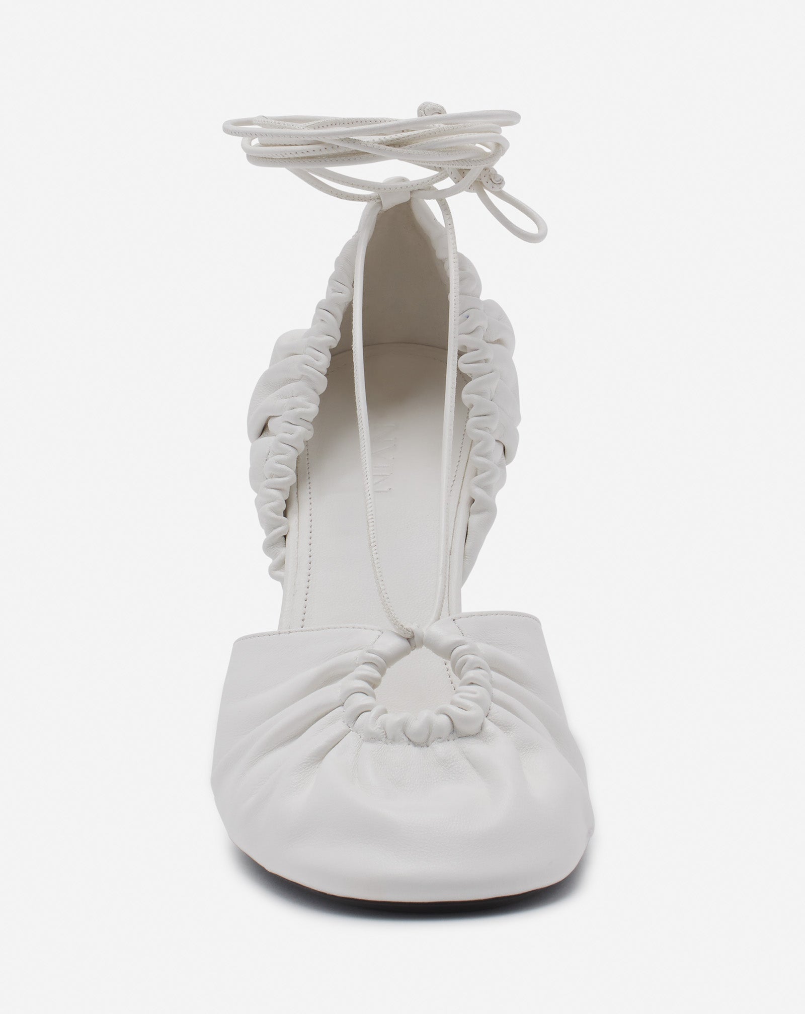 MESURE LACE-UP LEATHER PUMPS