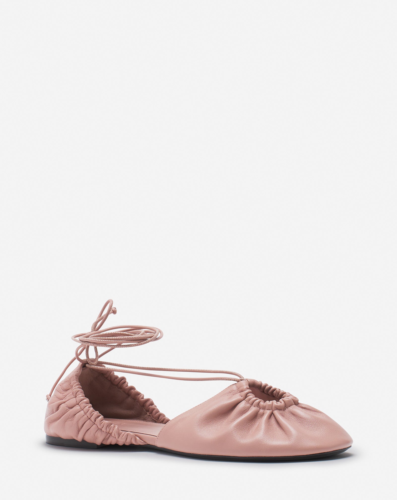 MESURE LACE-UP LEATHER BALLERINA