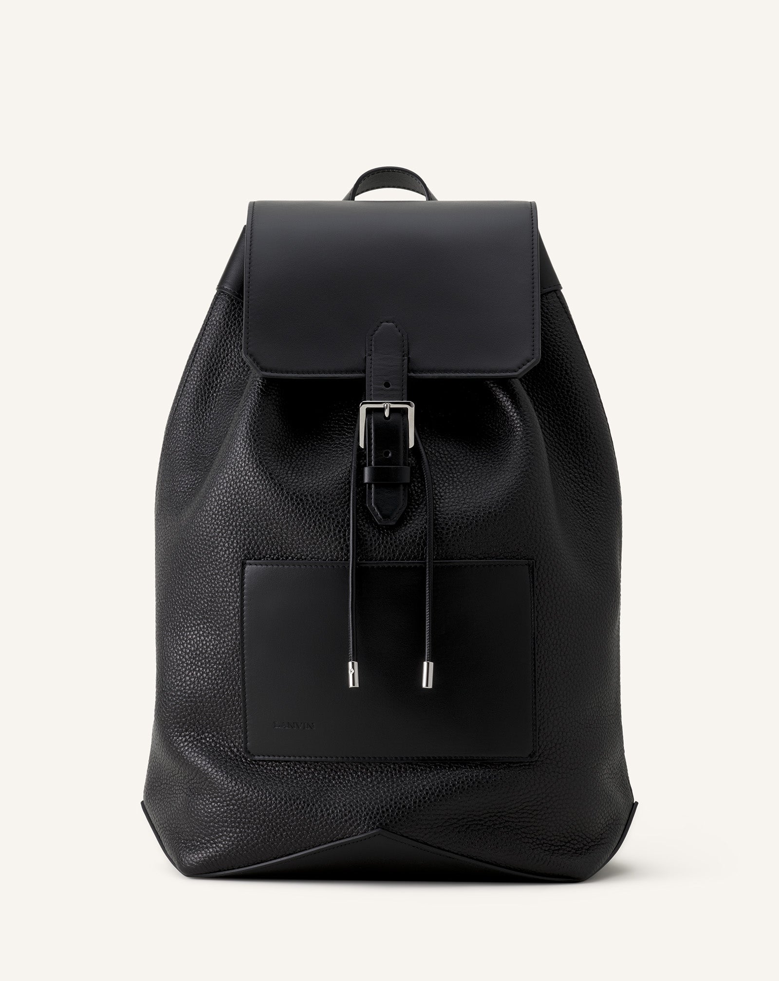 Sac À Dos Zaino En Cuir Black | Lanvin