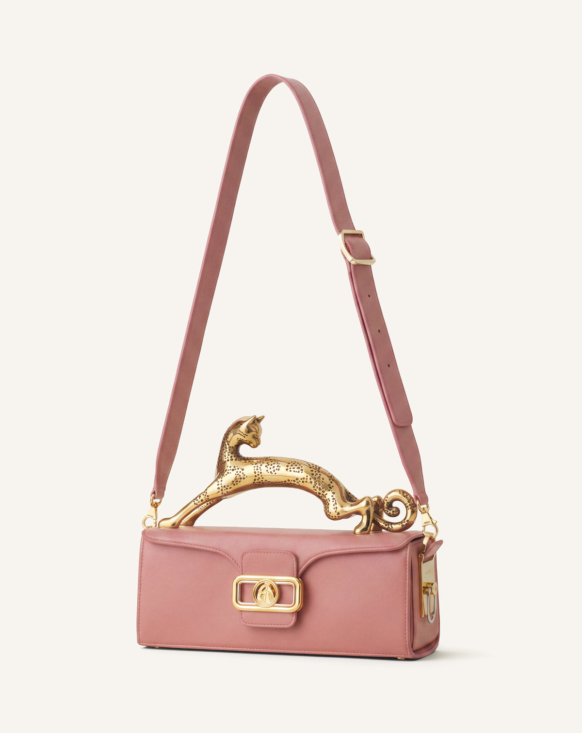 PENCIL CAT BAG IN LEATHER