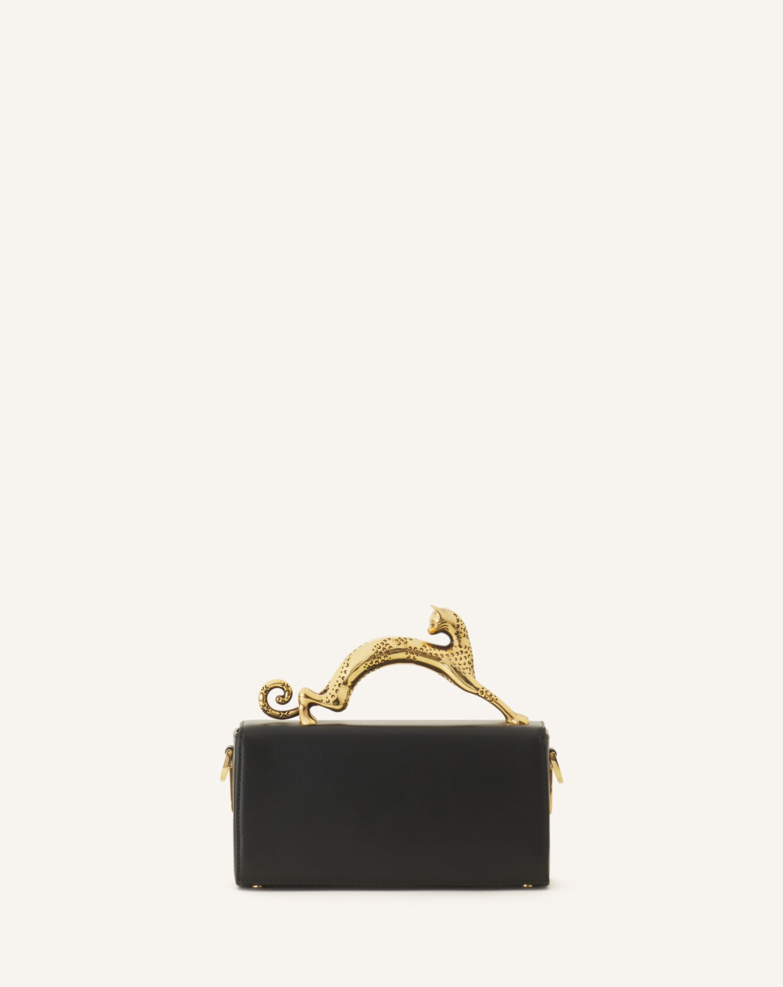 PENCIL CAT NANO LEATHER BAG WITH PONY EFFECT AND RHINESTONES