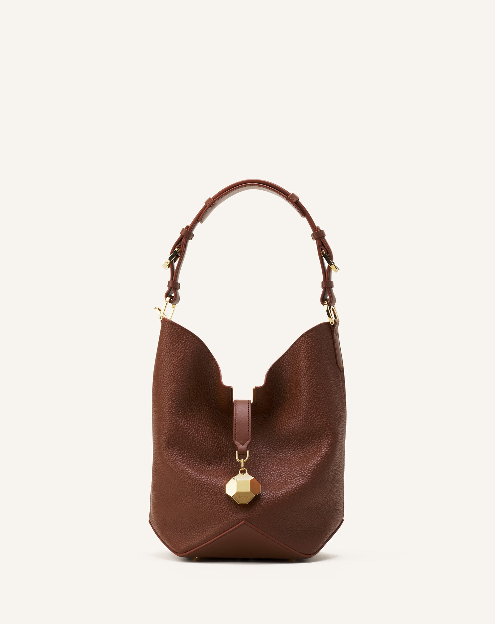 CATCH BY LANVIN BUCKET BAG IN GRAINED LEATHER