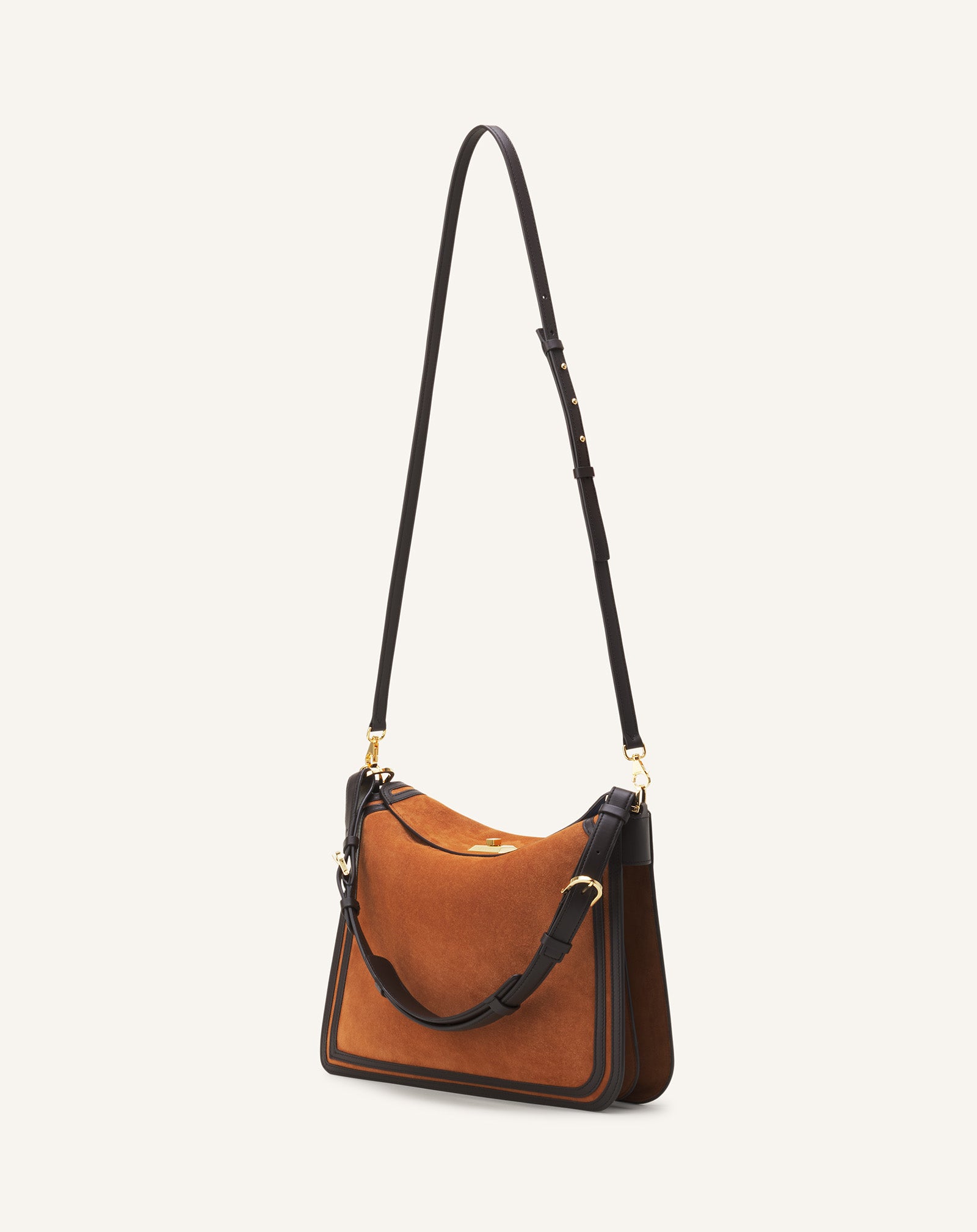 COMPAGNON ASYMMETRICAL BAG IN SUEDE