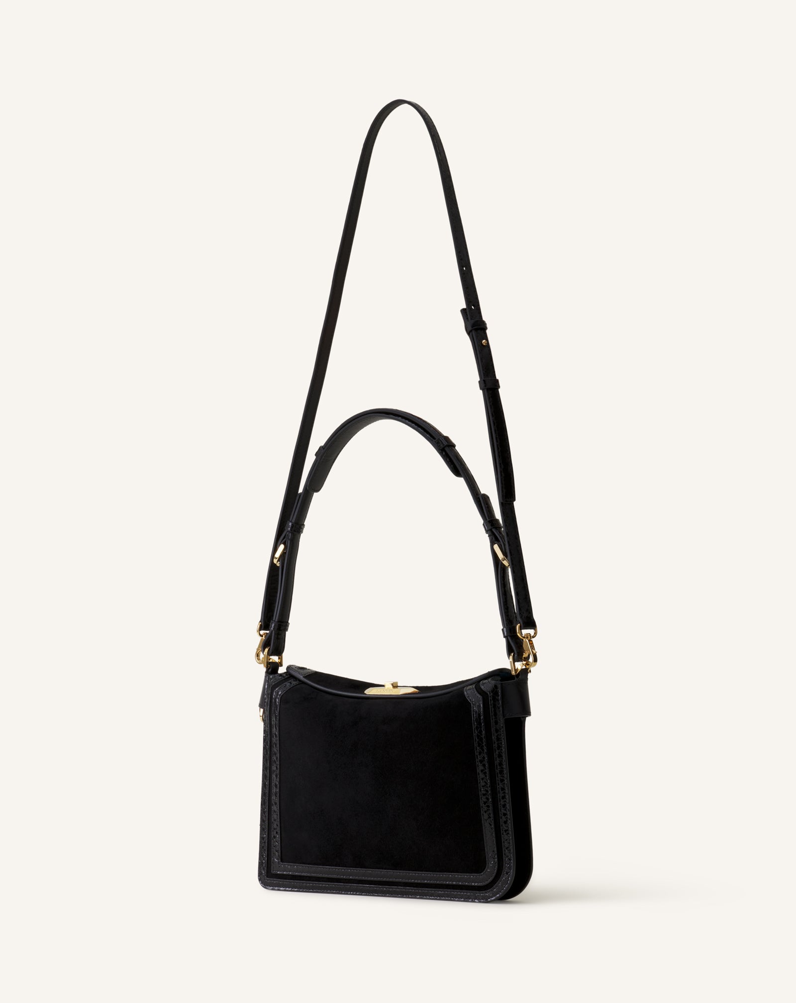 COMPAGNON SMALL ASYMMETRICAL BAG WITH A PYTHON FINISH