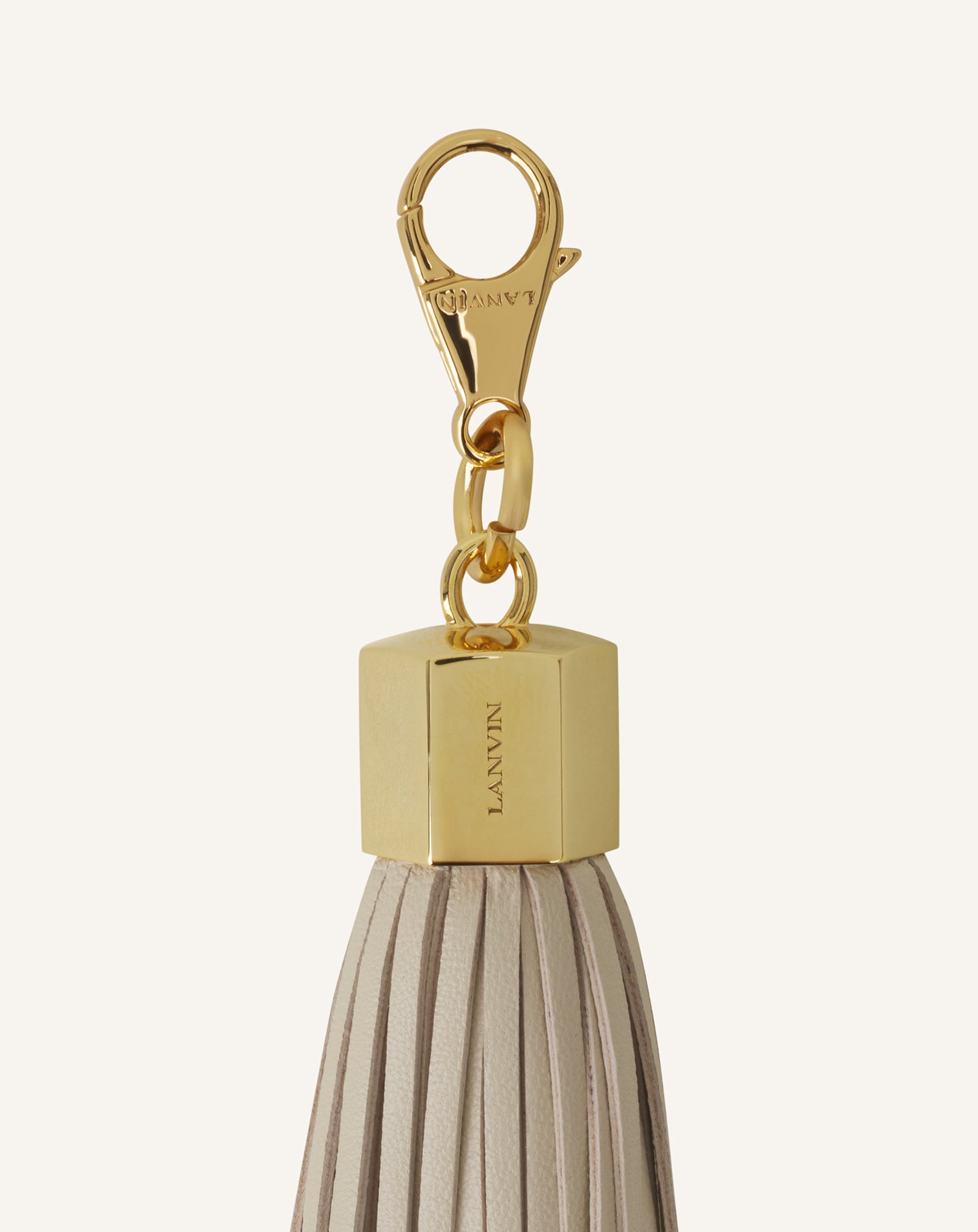 LEATHER POMPOM BAG CHARM