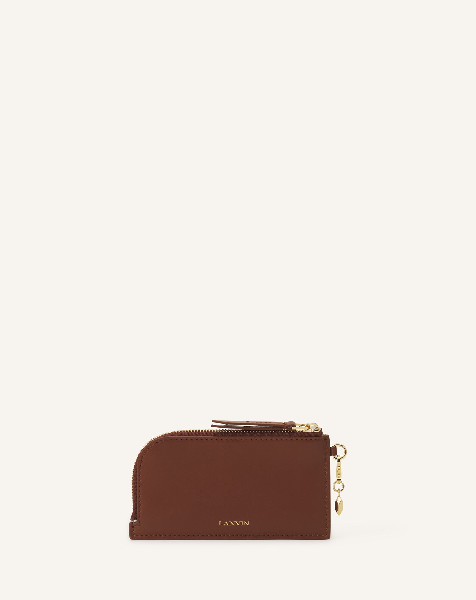 BROWN CATCH BY LANVIN LEATHER CARDHOLDER