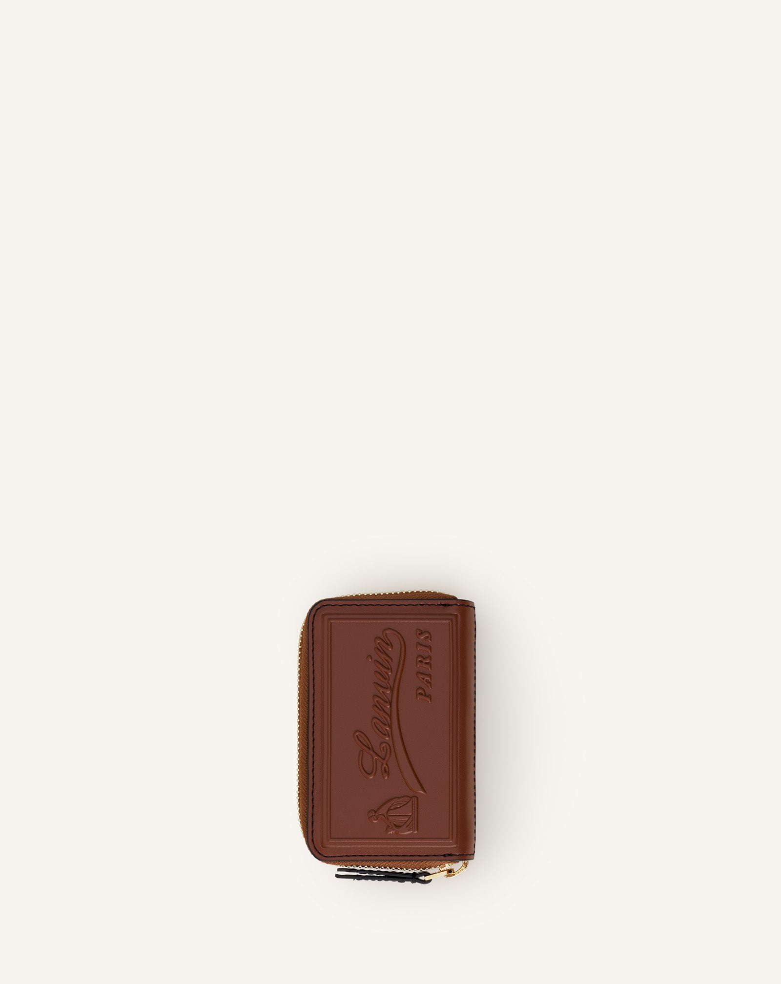 Brown Catch By Lanvin Zipped Leather Cardholder | Lanvin
