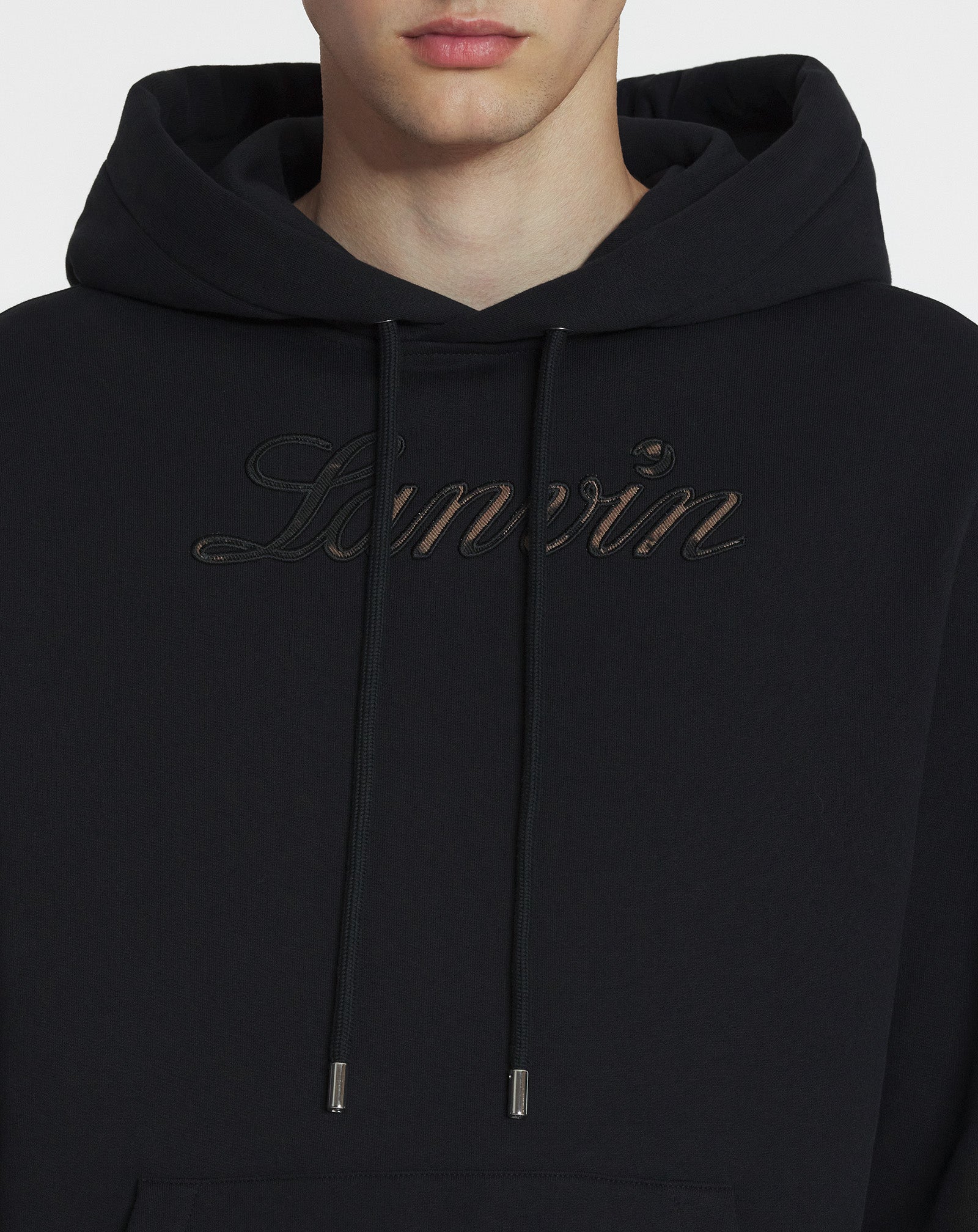 LOGO DENIM HOODIE