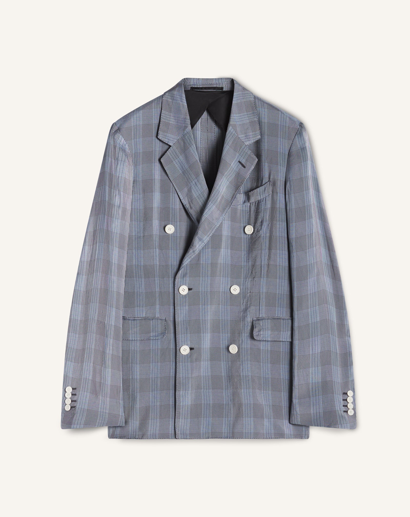 Black Double-breasted Jacket In Viscose | Lanvin