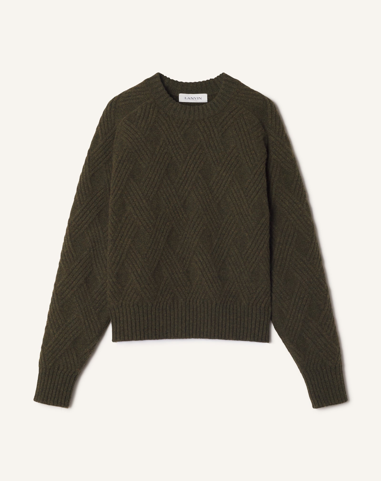 Black Cable-knit Wool Sweater | Lanvin