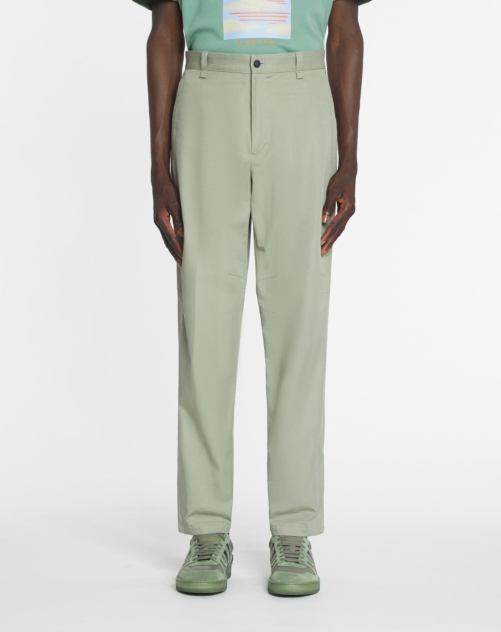 COTTON BIKER PANTS
