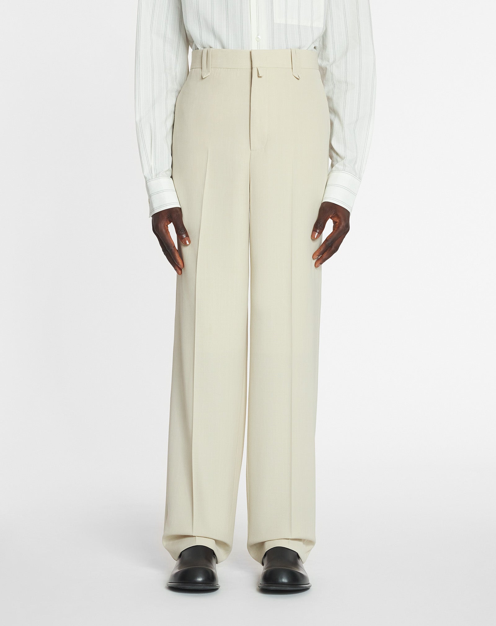 LOOSE FIT WOOL-BLEND PANTS