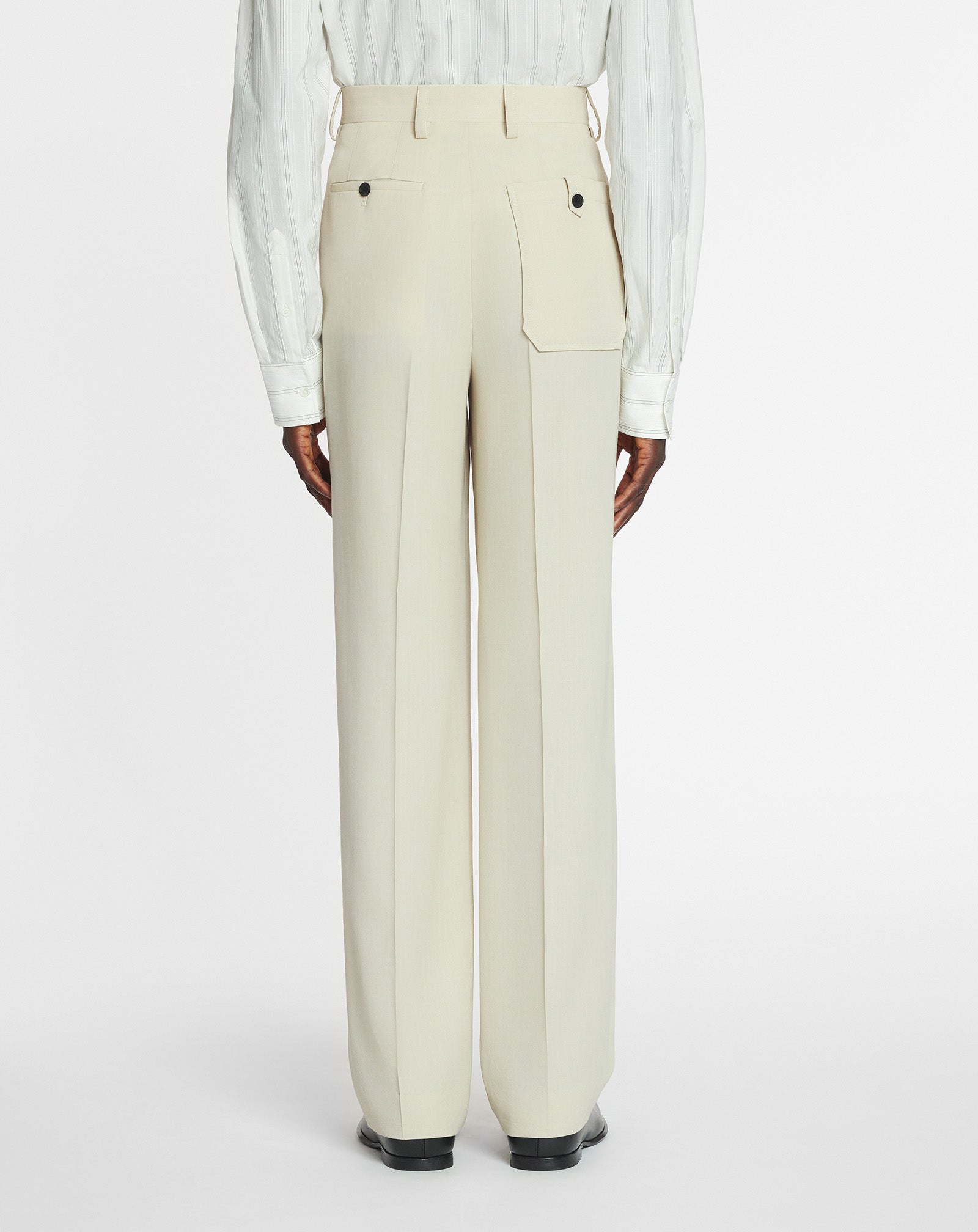 LOOSE FIT WOOL-BLEND PANTS
