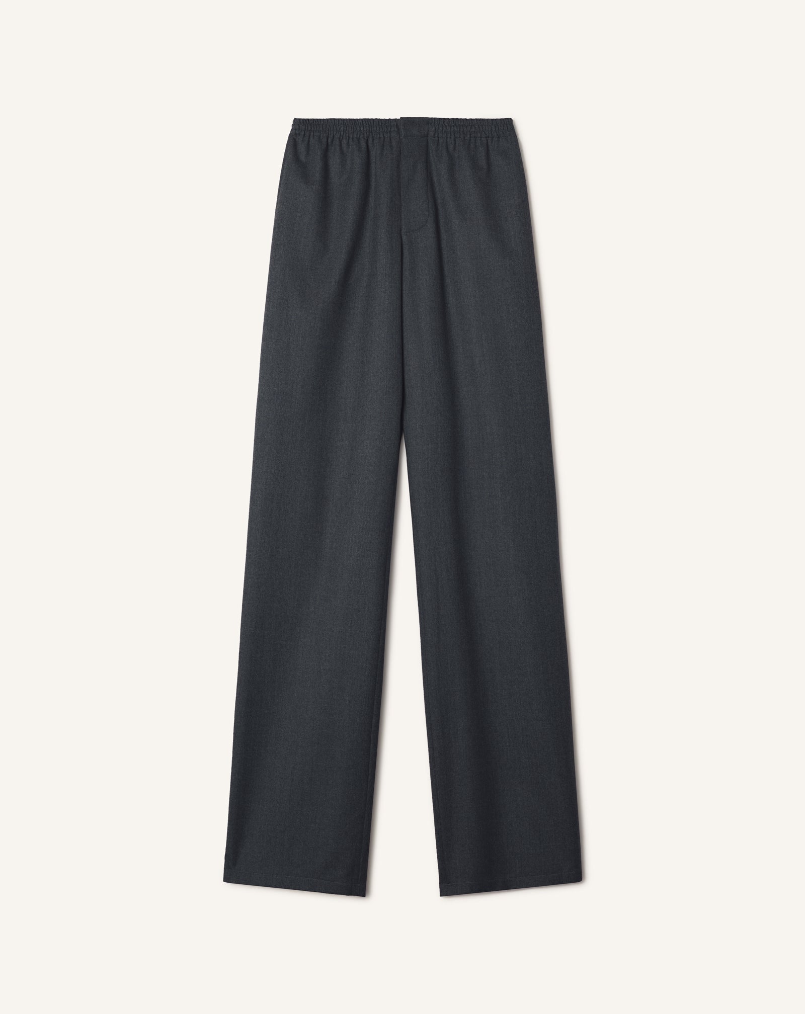 Black Fluid Wool Flannel Trousers | Lanvin