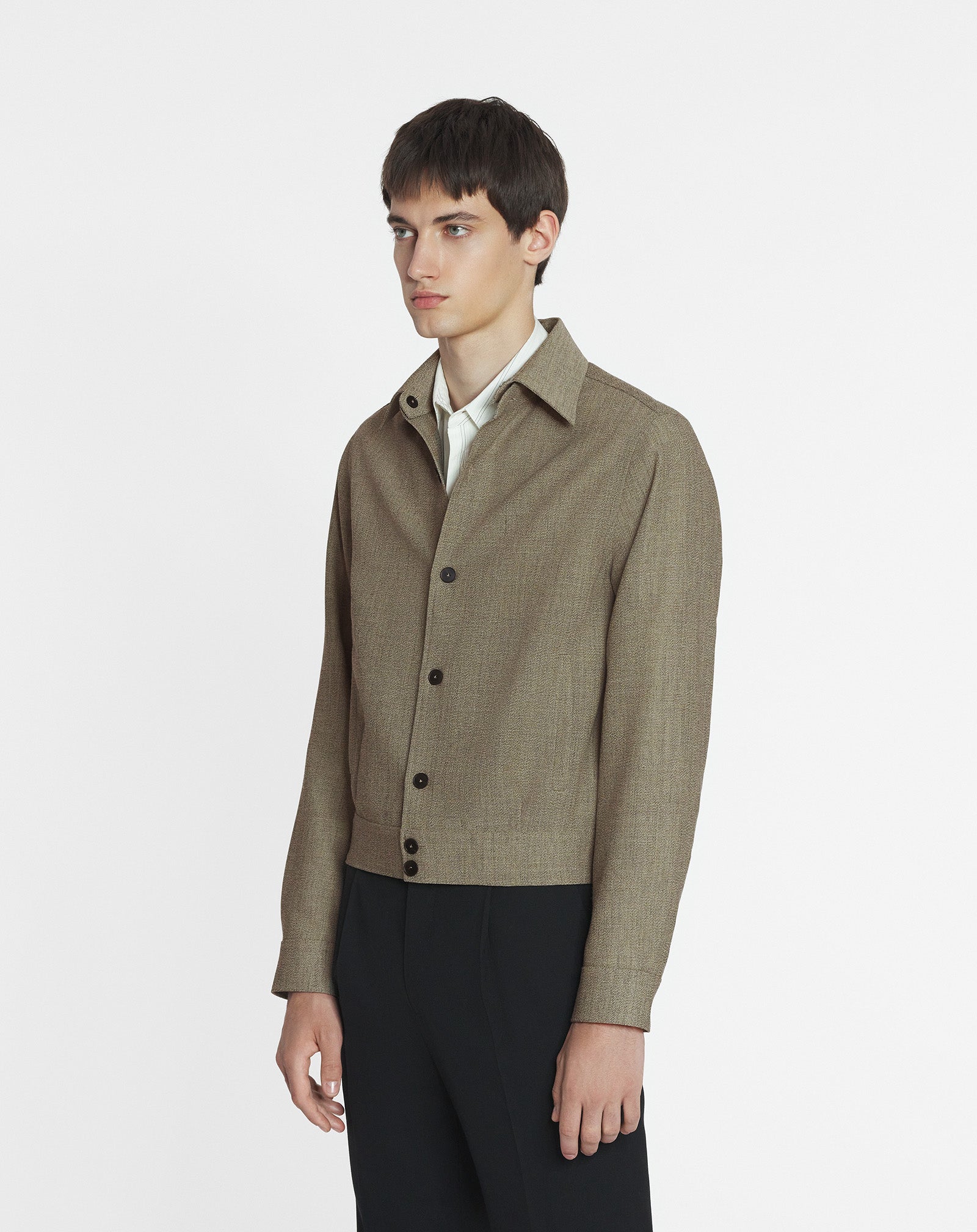 UNISEX SHORT WOOL OVERSHIRT