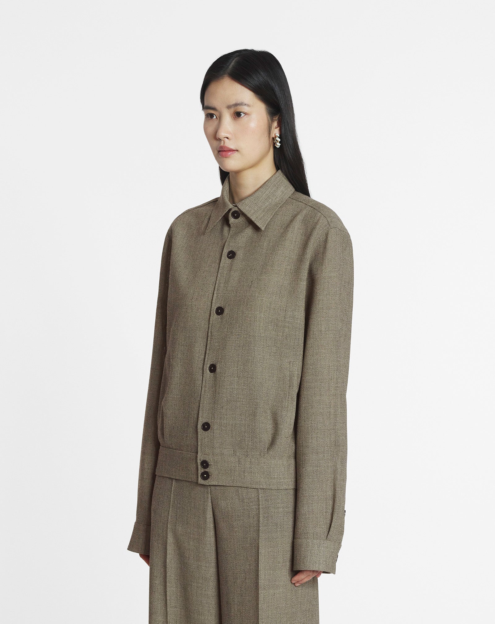 UNISEX SHORT WOOL OVERSHIRT