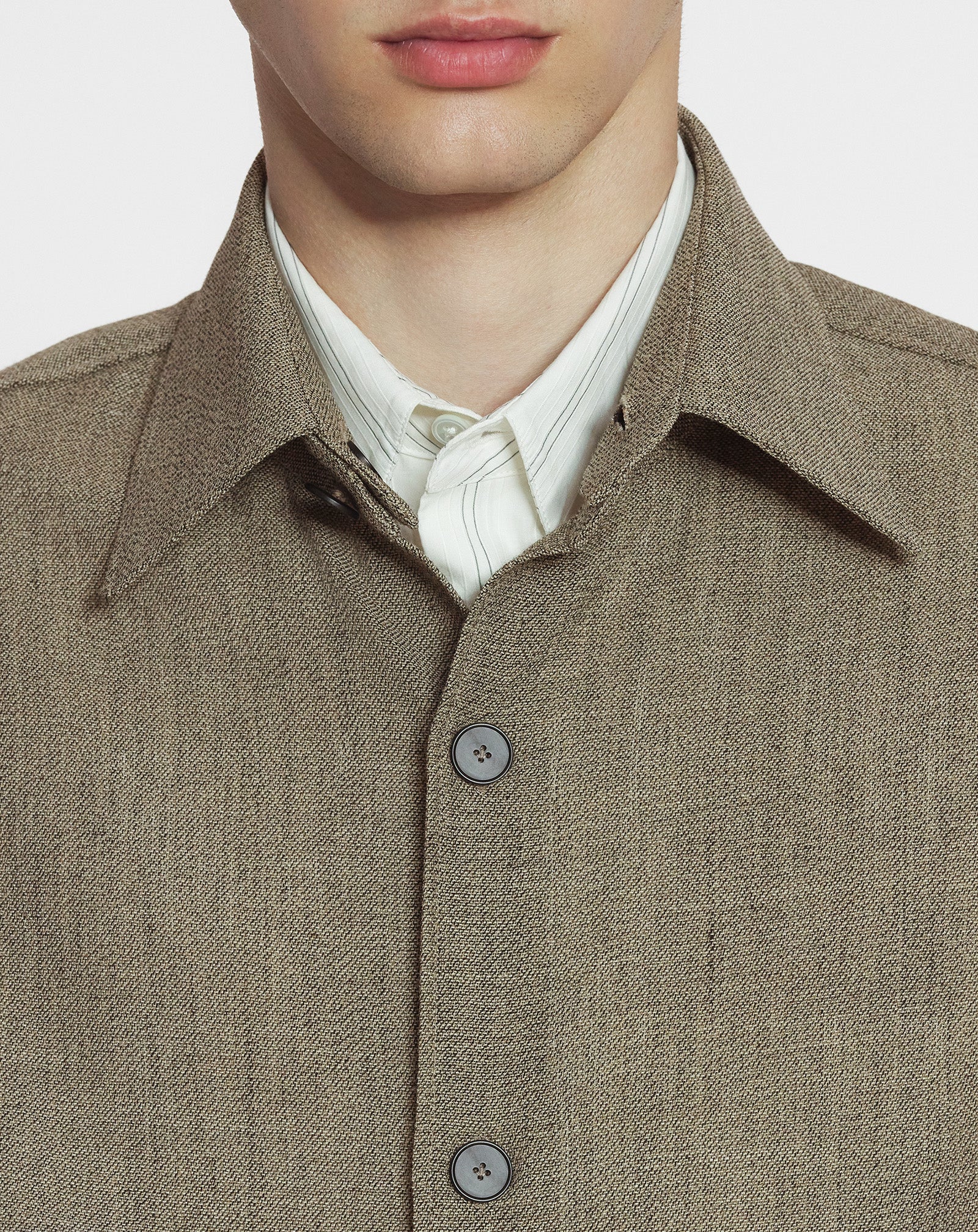 UNISEX SHORT WOOL OVERSHIRT