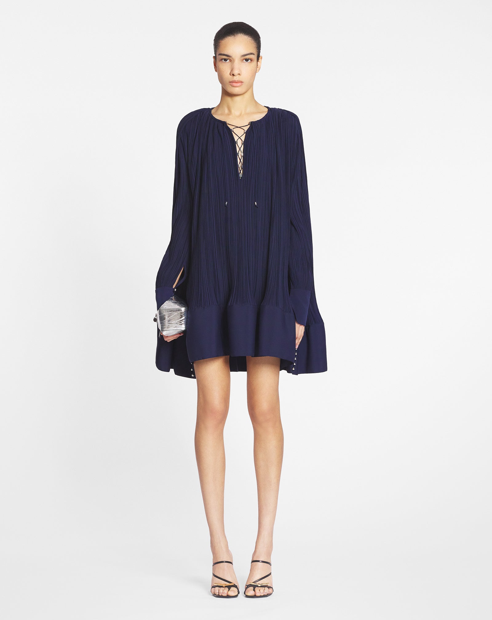 FLARED PLEATED DRESS