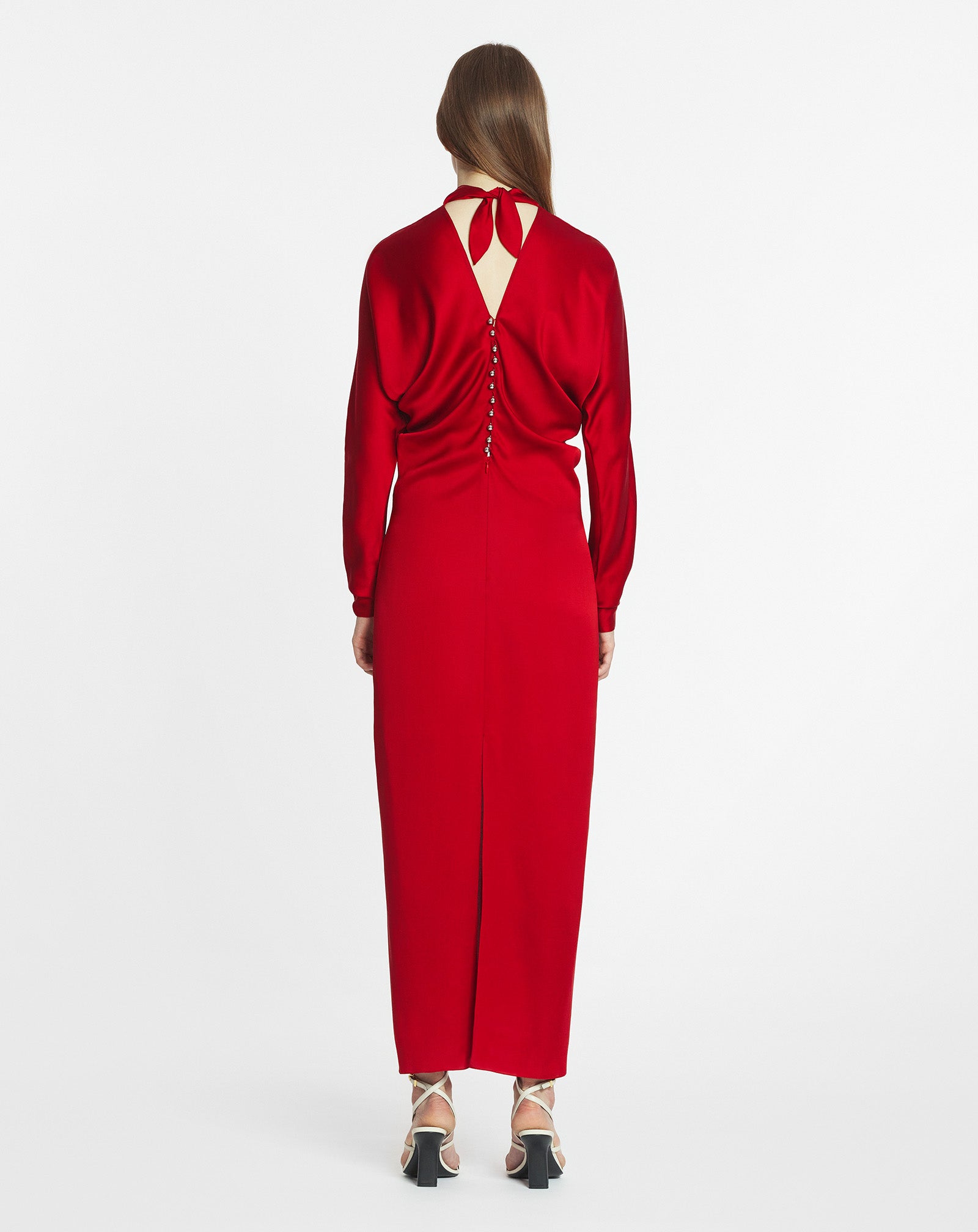 FITTED SILK DRESS