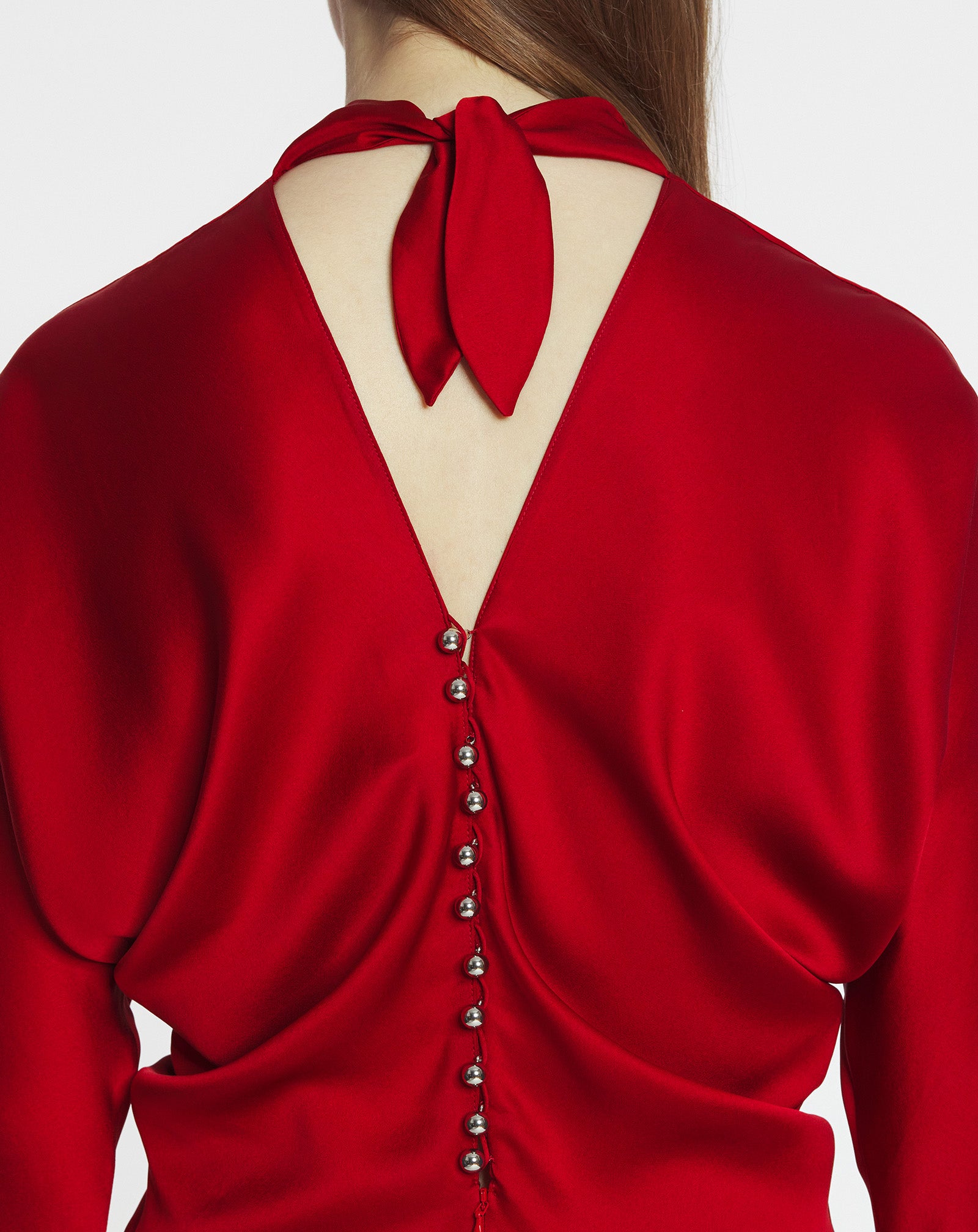 FITTED SILK DRESS