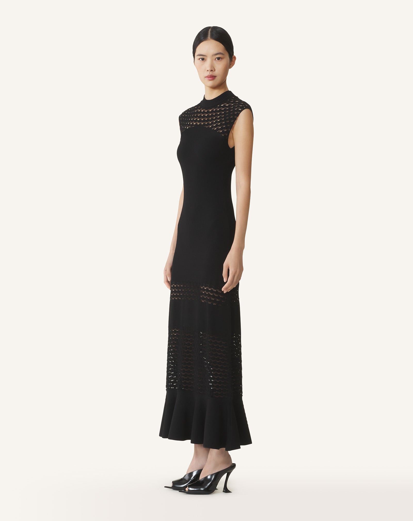 LACE DETAIL VISCOSE DRESS