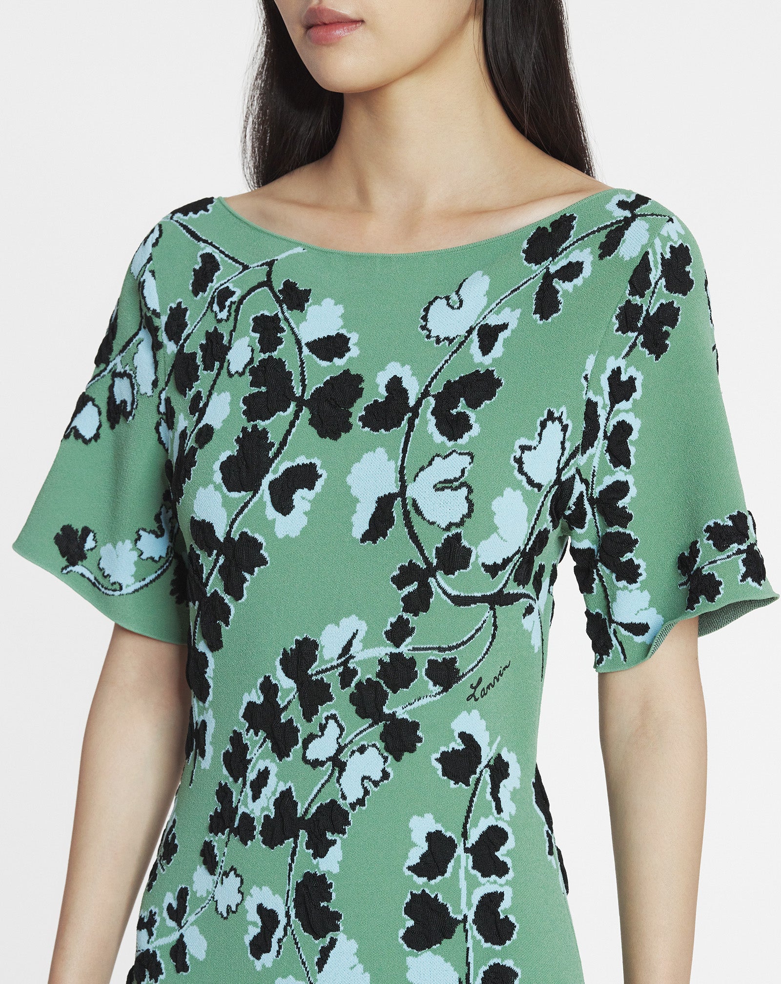 JACQUARD MIDI DRESS