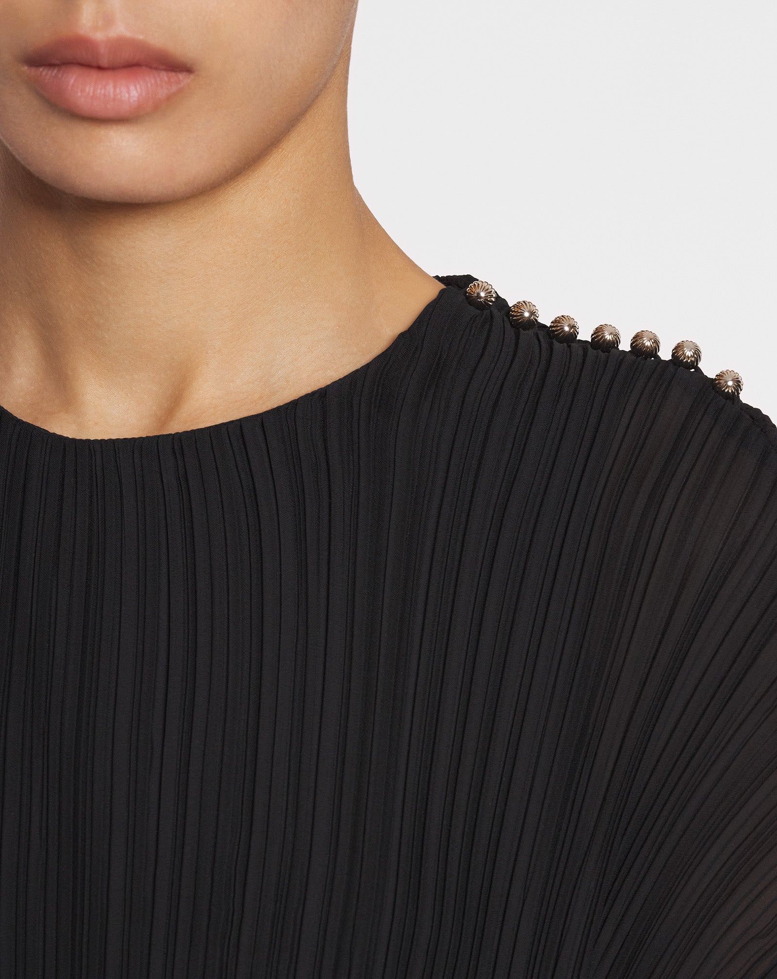 ASYMMETRICAL PLEATED DRESS