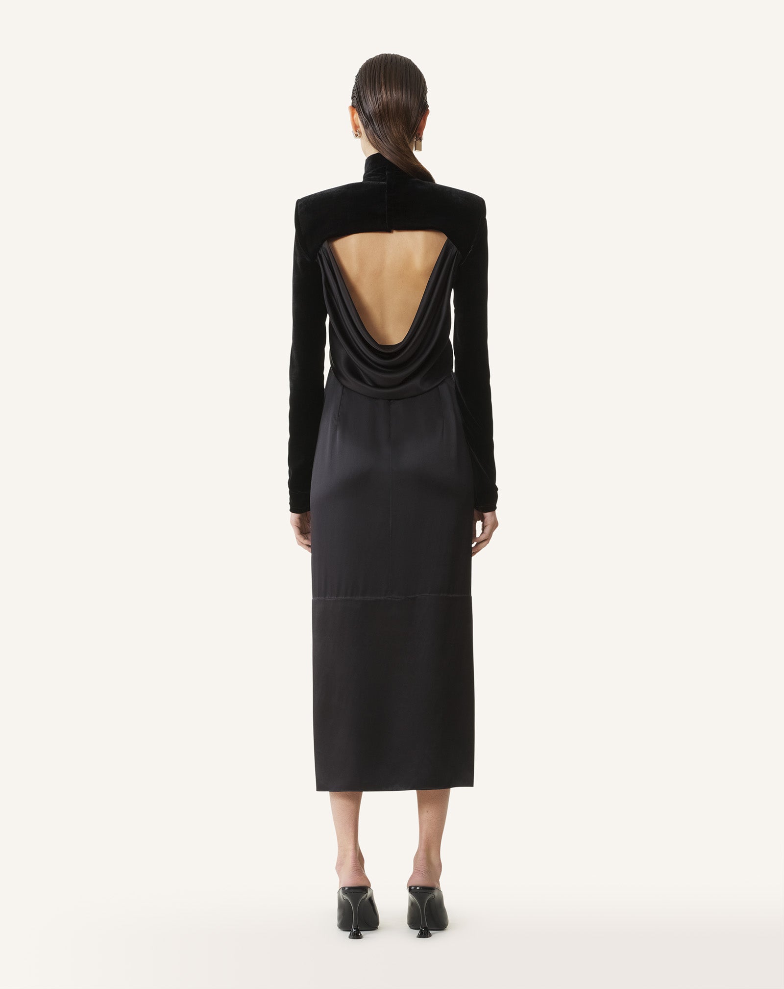 COWL BACK DRESS