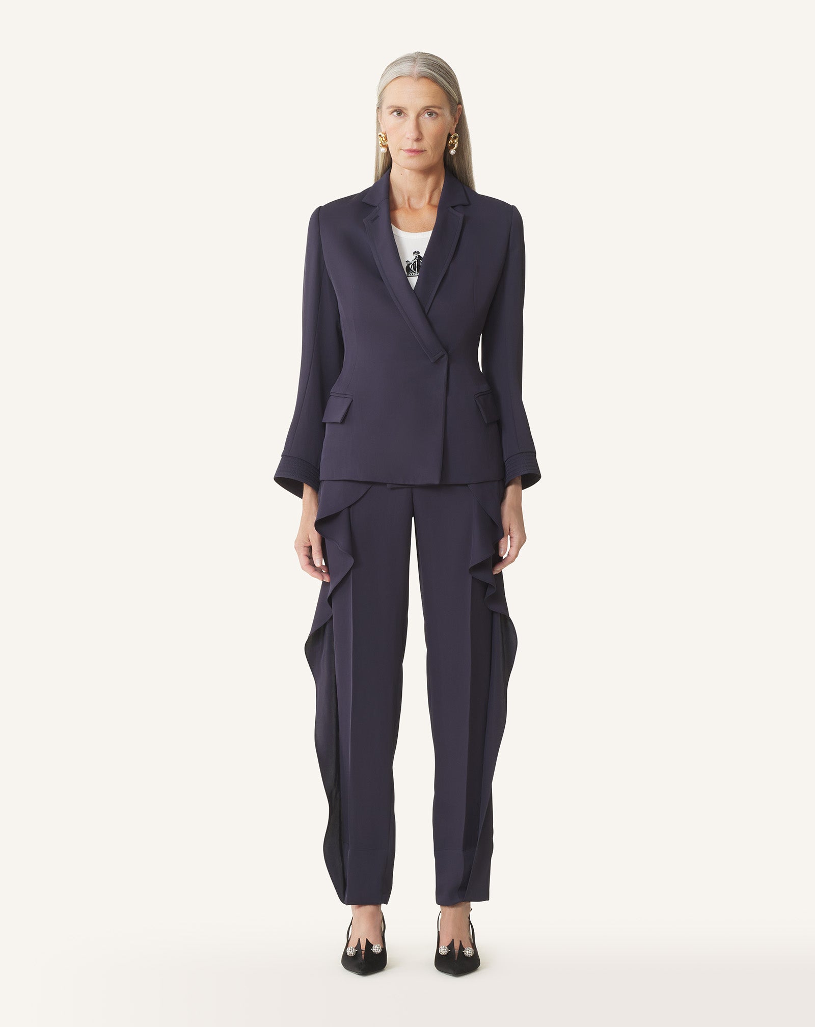 DOUBLE-BREASTED TWILL JACKET