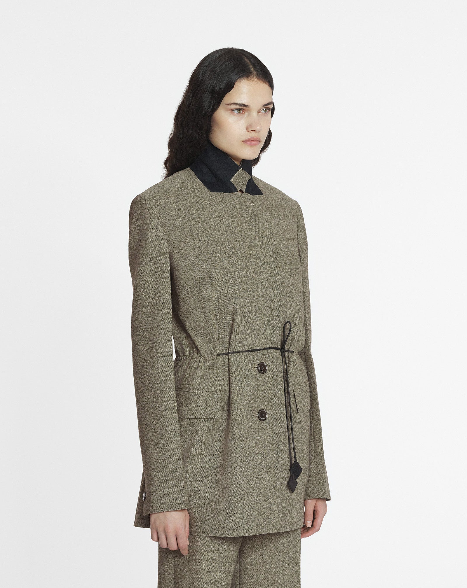 BELTED WOOL JACKET
