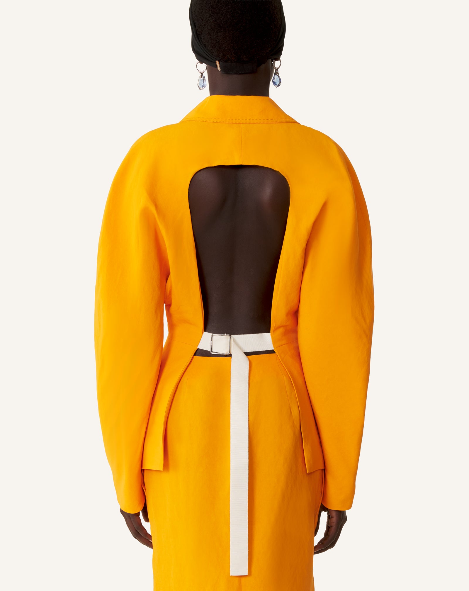 PAPER AND VISCOSE OPEN-BACK JACKET
