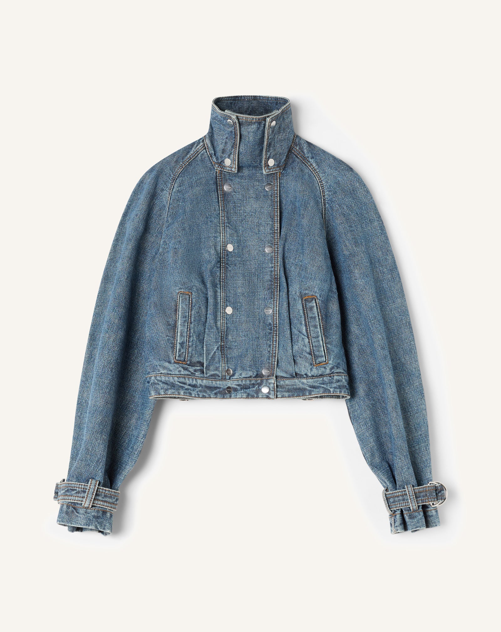 Blouson Court En Denim Blue | Lanvin