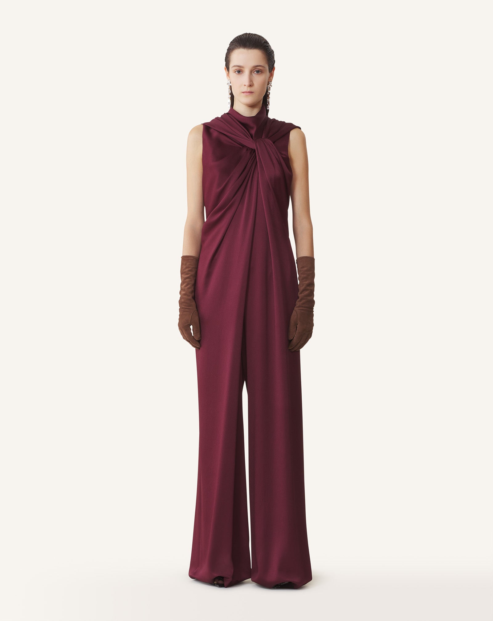 LONG JUMPSUIT IN SATIN