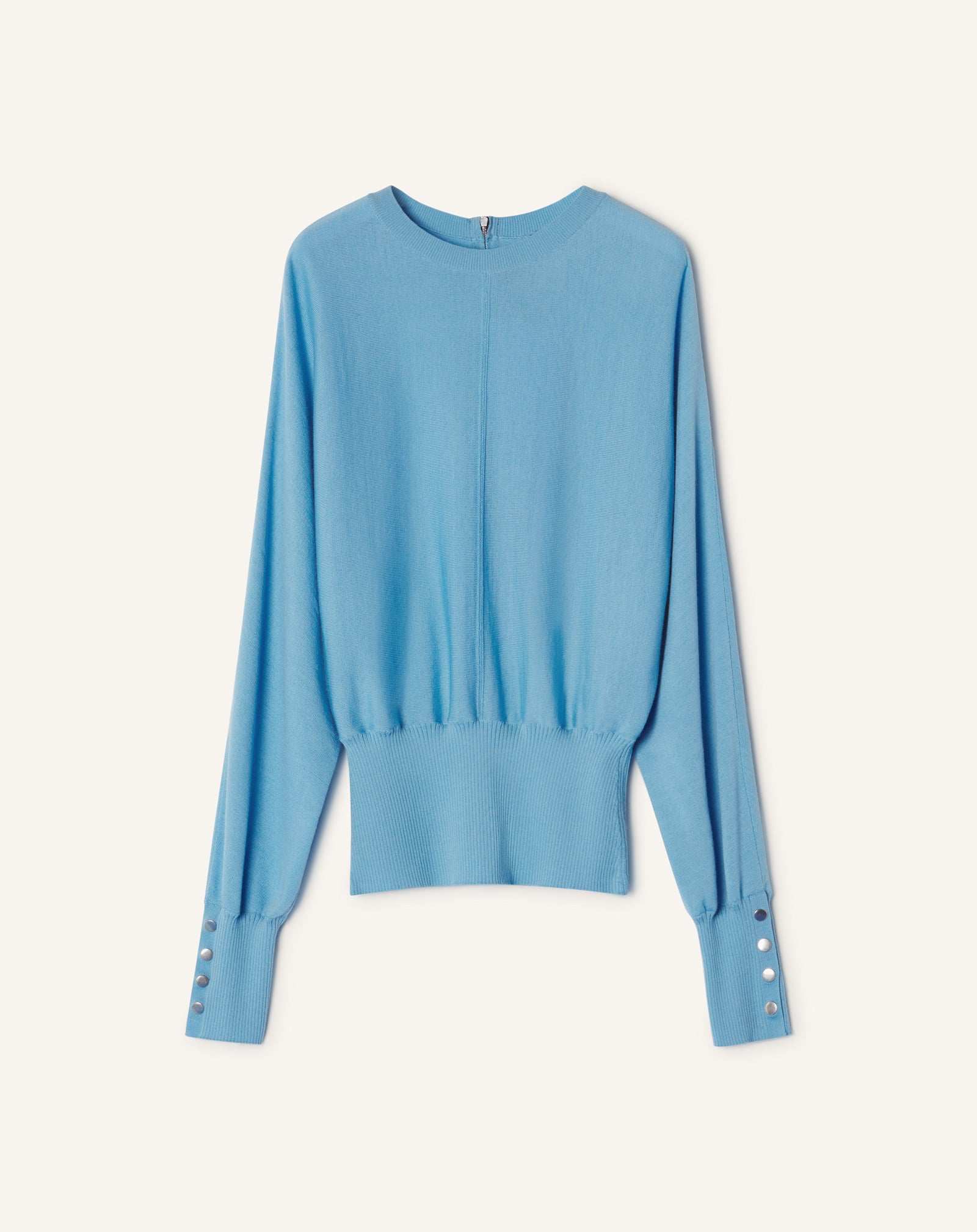 FITTED-WAIST MERINO WOOL SWEATER