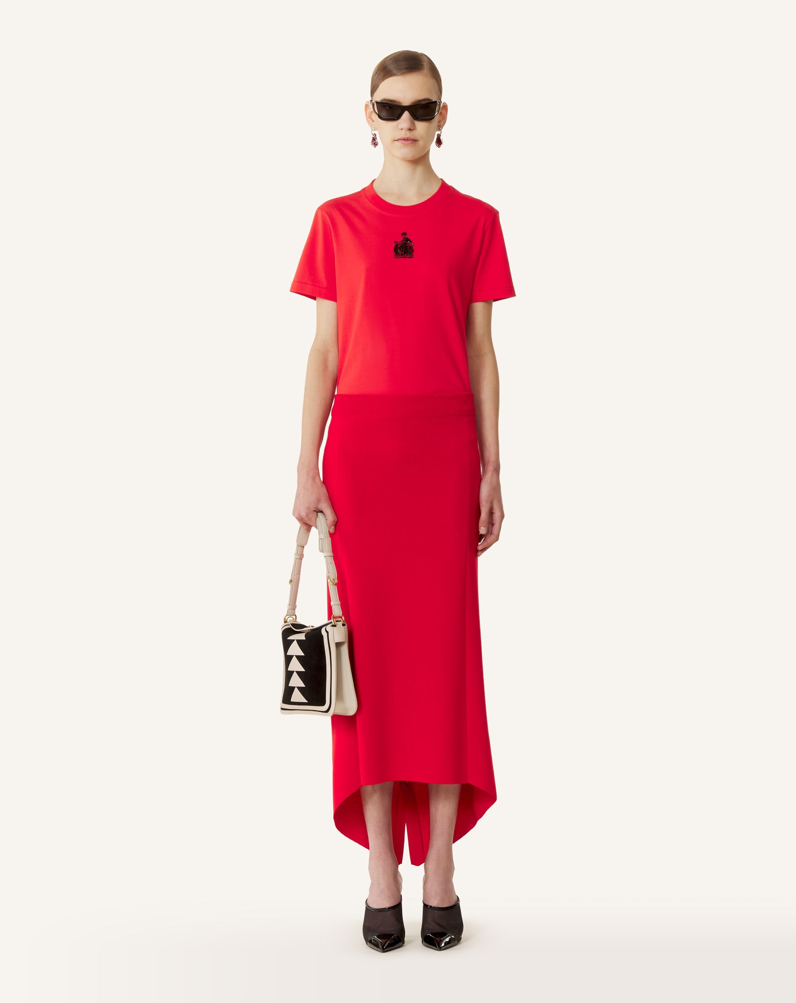 BUTTONED LONG SKIRT IN MERINO WOOL