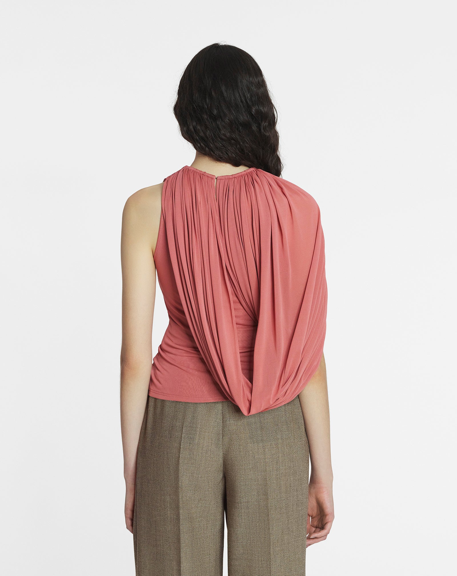 DRAPED JERSEY TOP