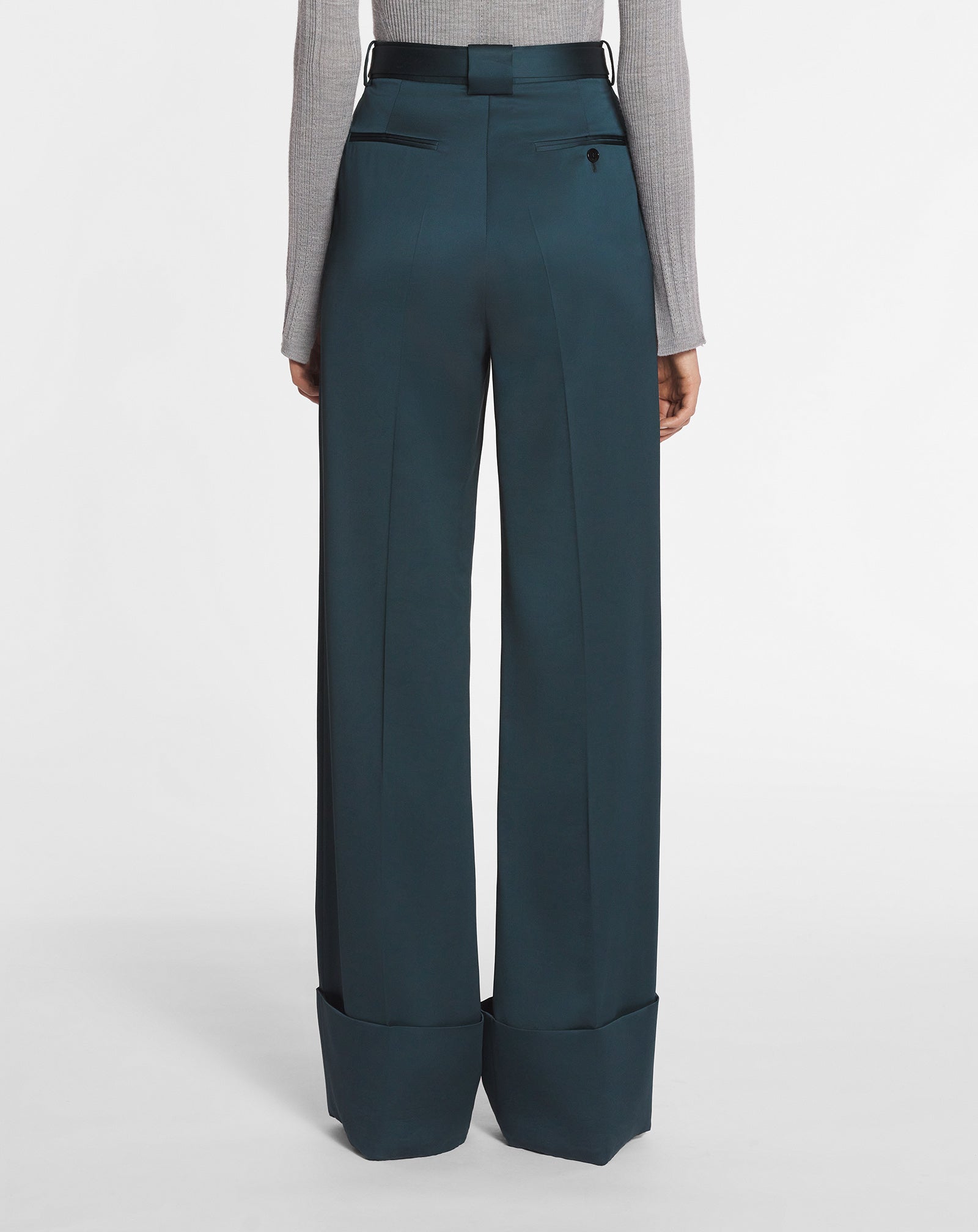 WIDE-LEG PANTS WITH CUFFS