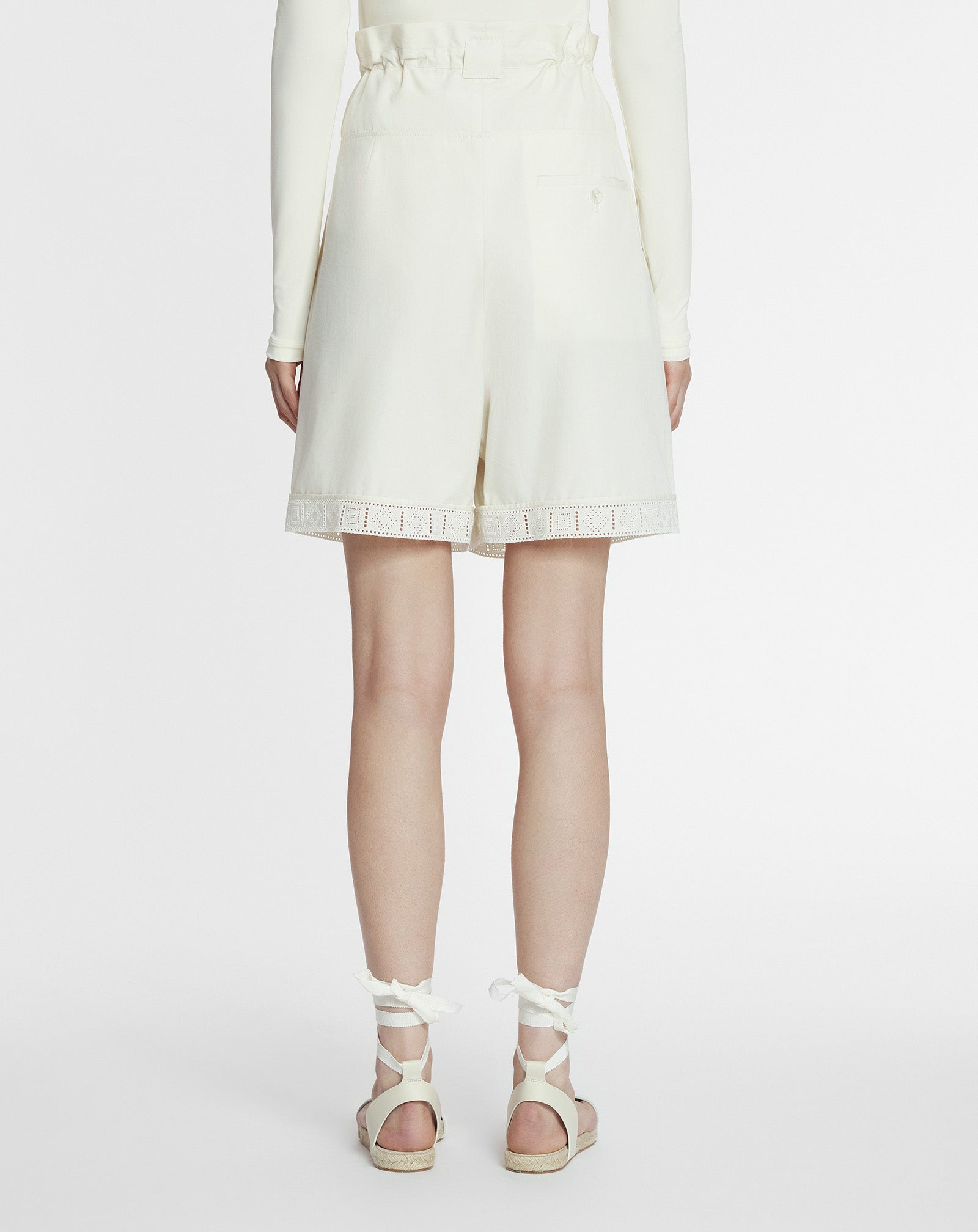 COTTON PEPLUM SHORTS